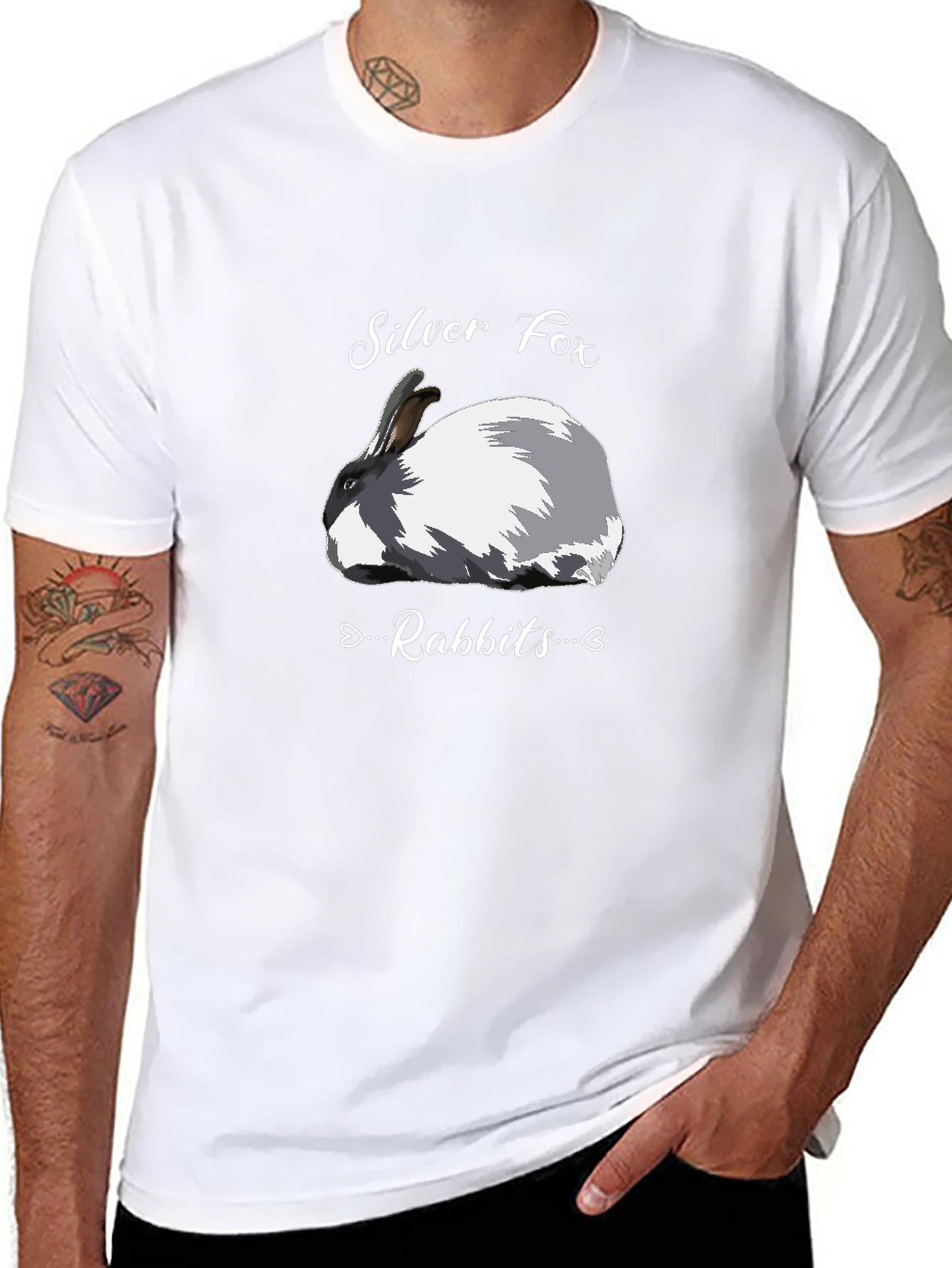 Silver Fox Rabbits Graphic T-Shirt