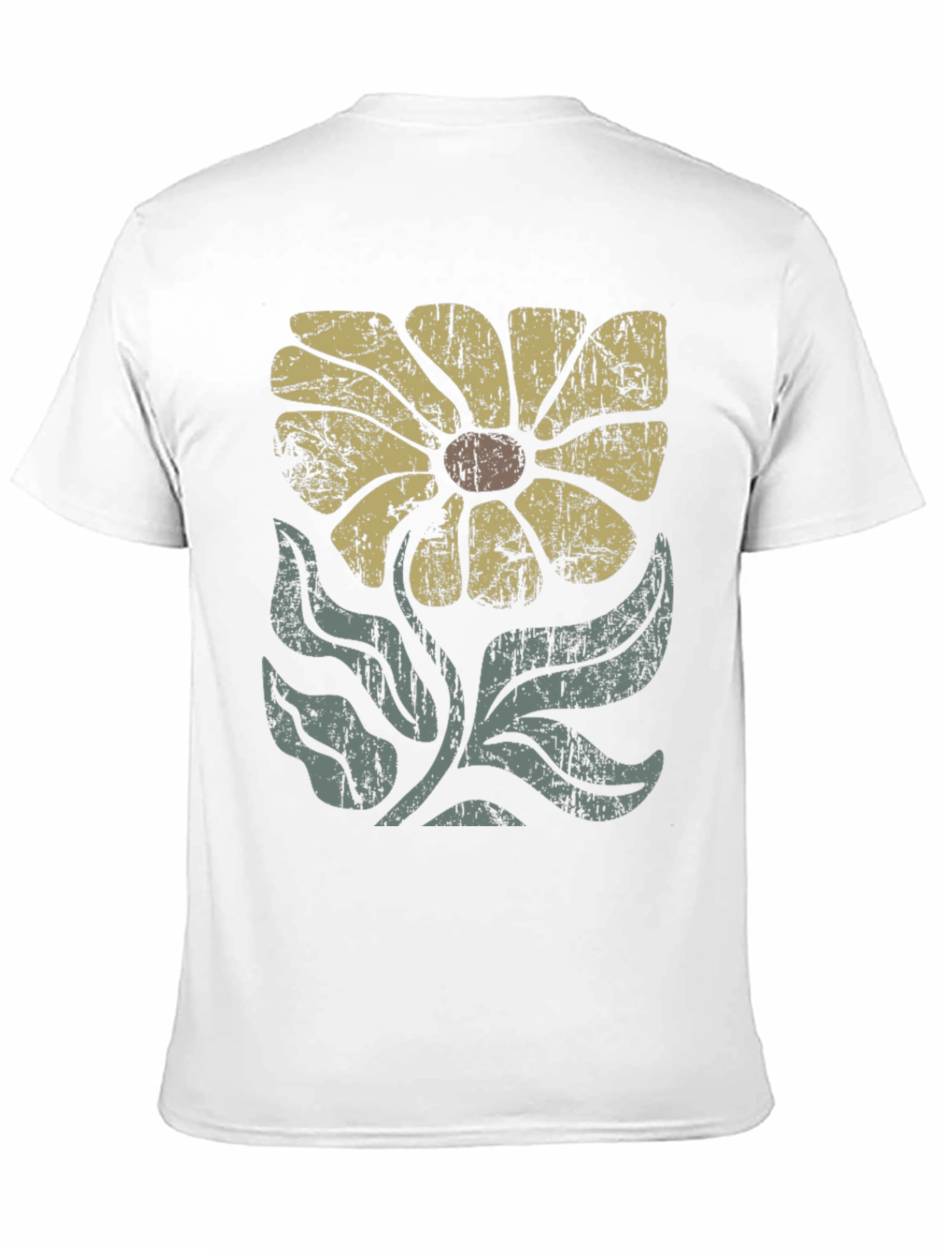 Retro Flower Graphic T-Shirt - Black
