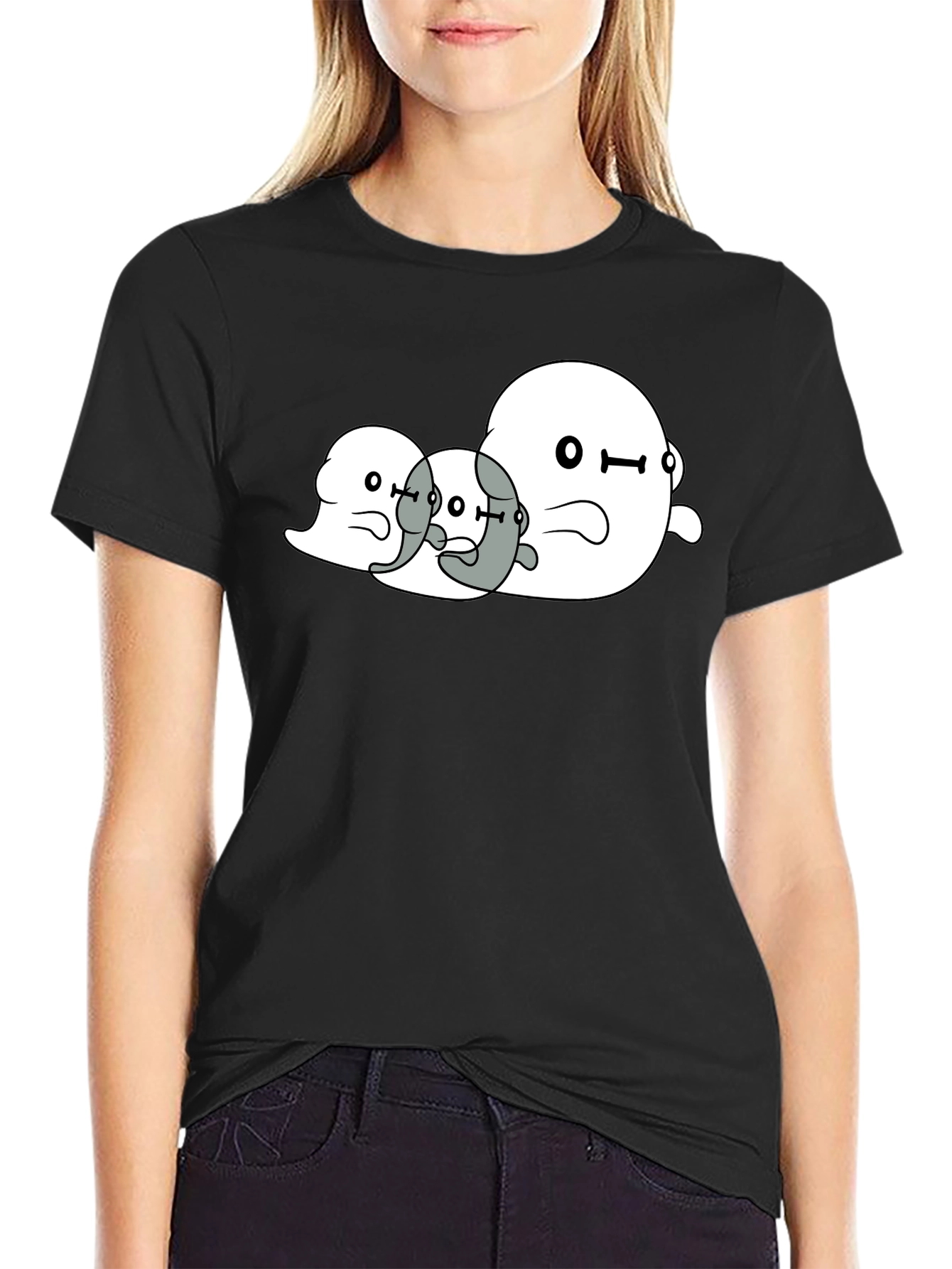 Ghost Trio Graphic Black T-Shirt