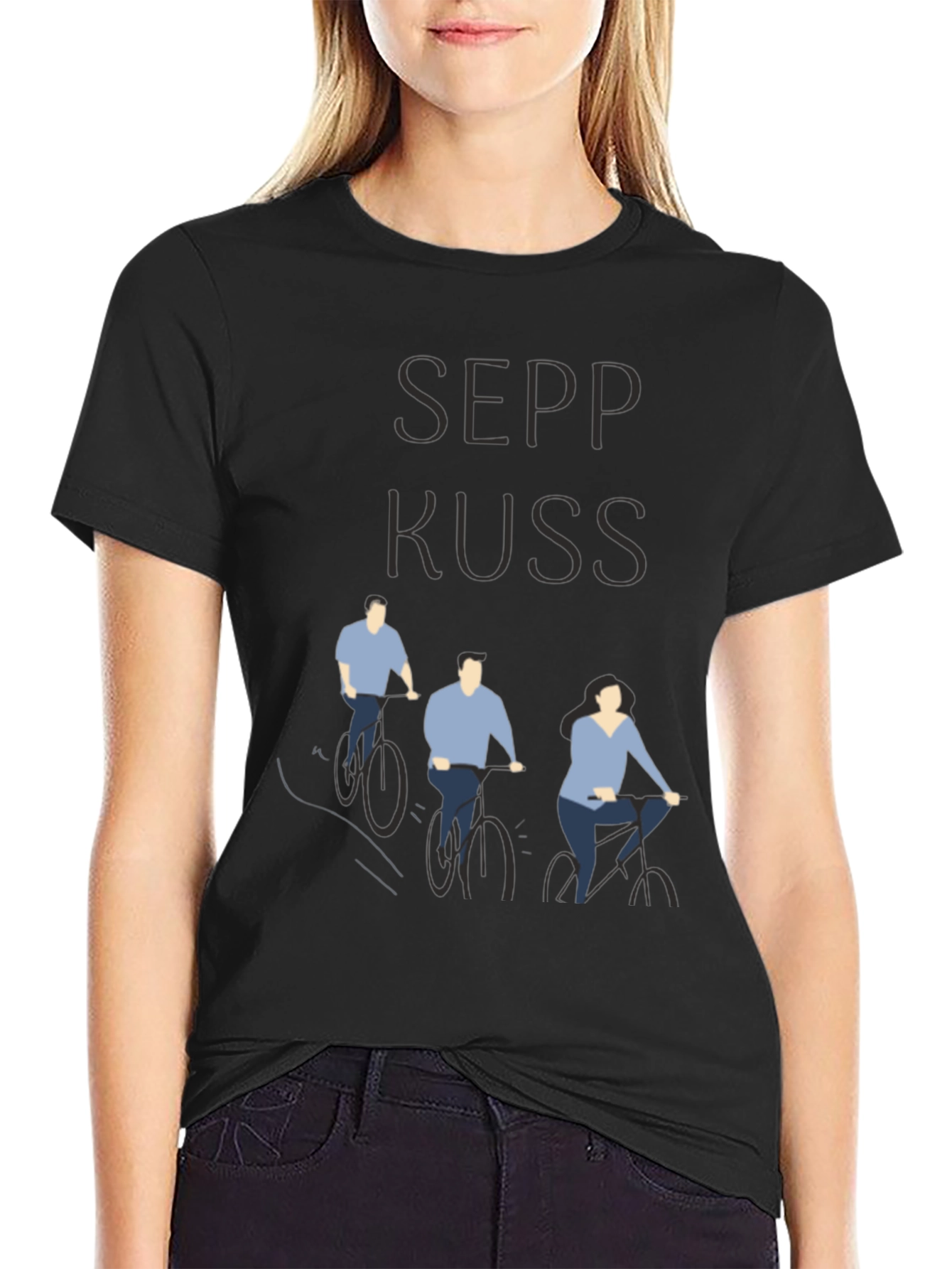 Sepp Kuss Cycling Tee - Black Cotton Graphic T-Shirt