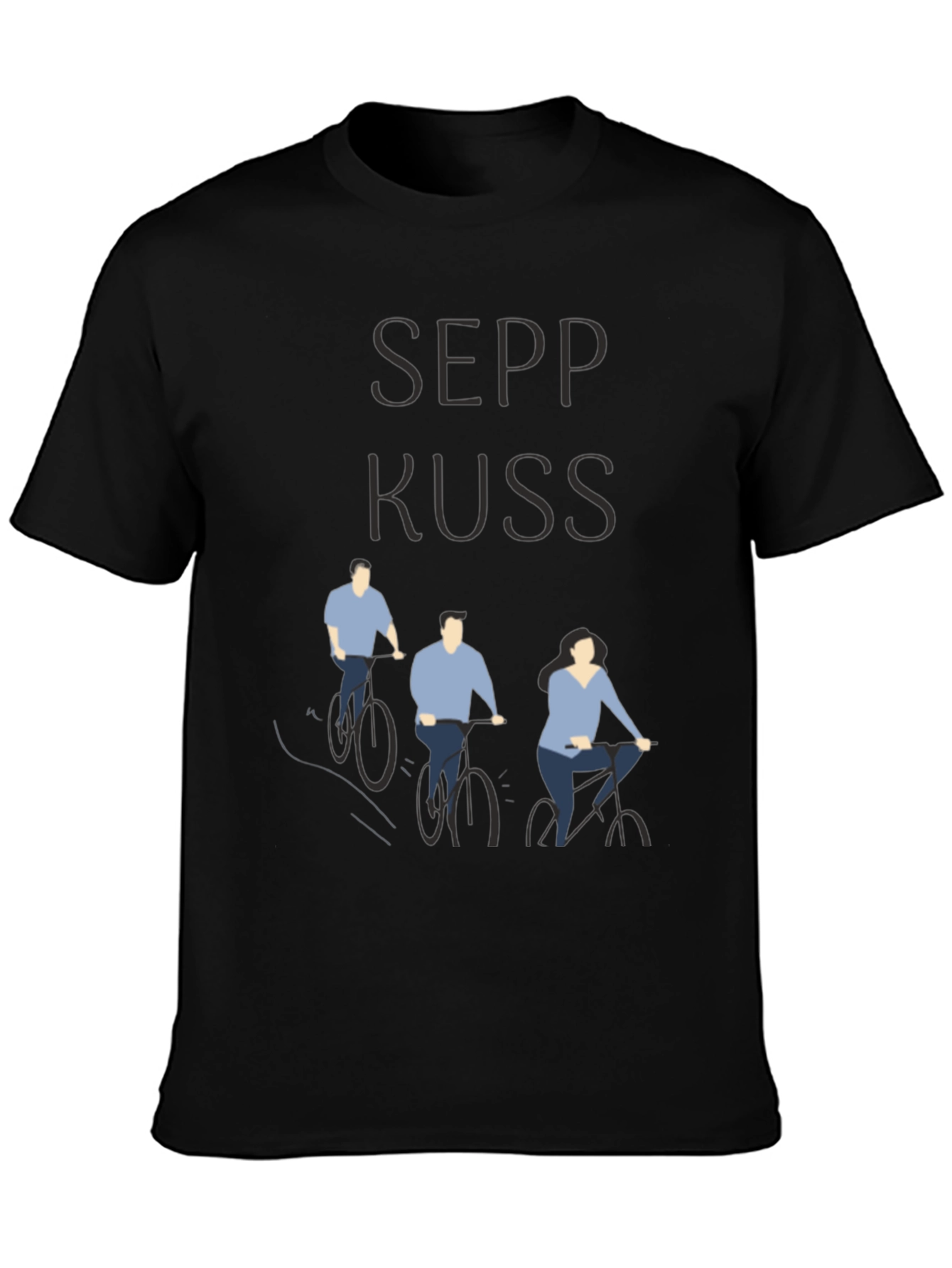 Sepp Kuss Cycling Tee - Black Cotton Graphic T-Shirt