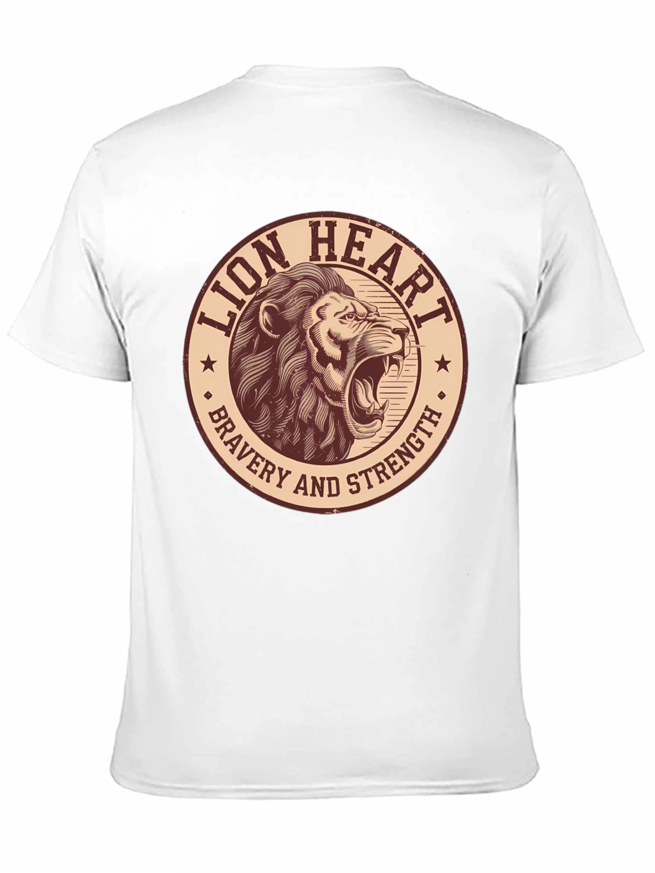 Lion Heart Bravery Strength Graphic Tee
