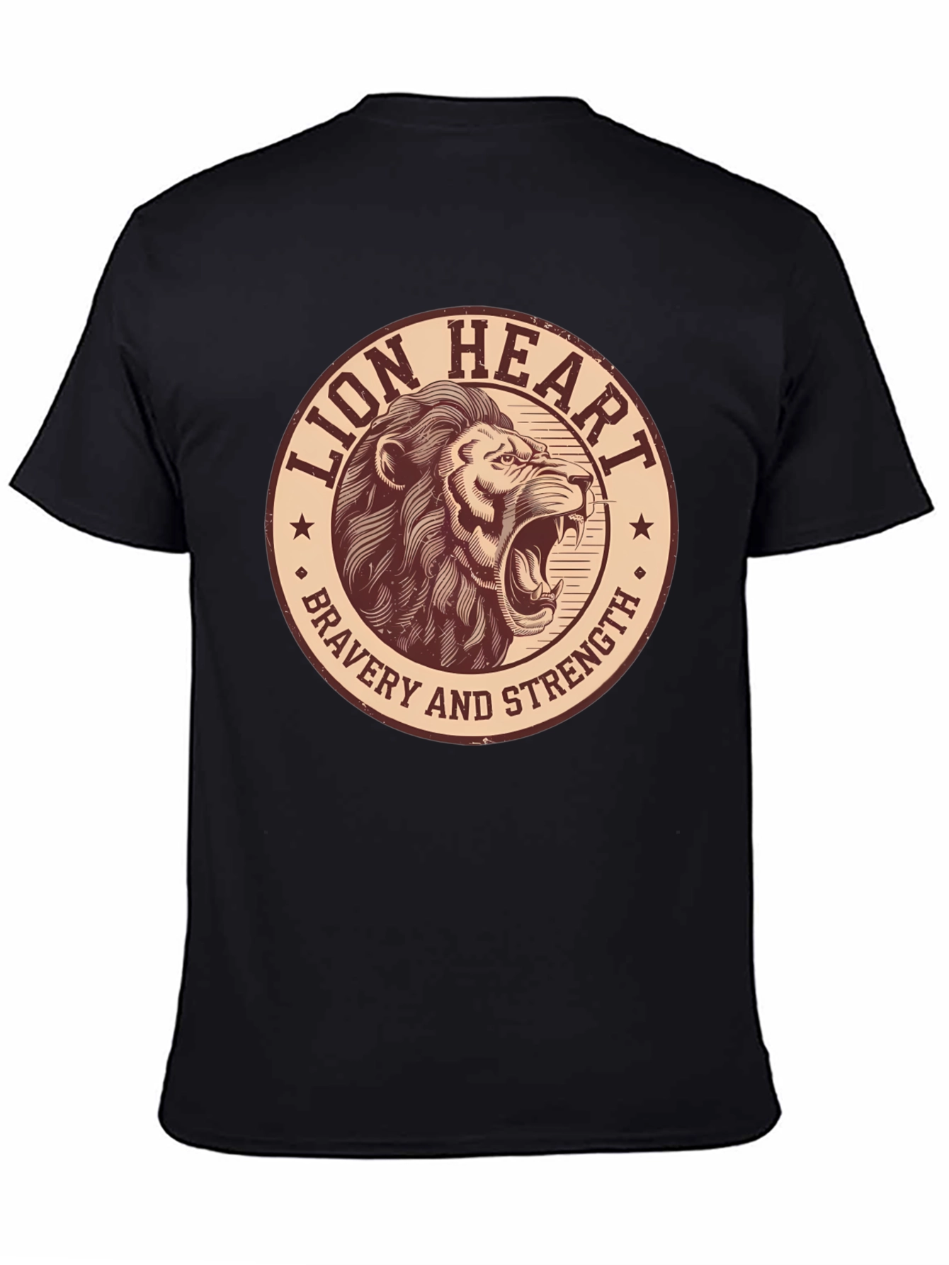 Lion Heart Bravery Strength Graphic Tee