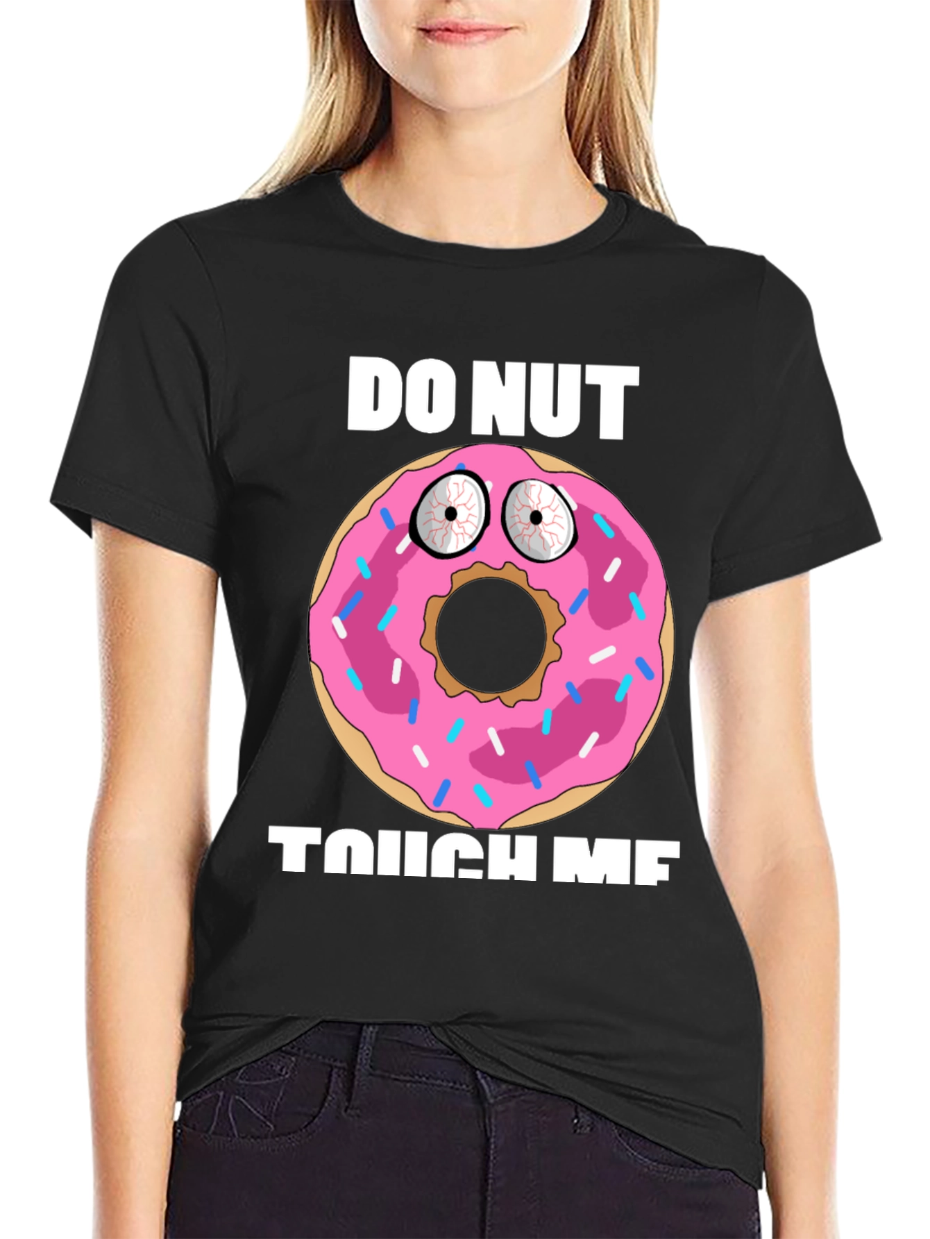 Funny Donut Graphic T-Shirt - Do Nut Touch Me!