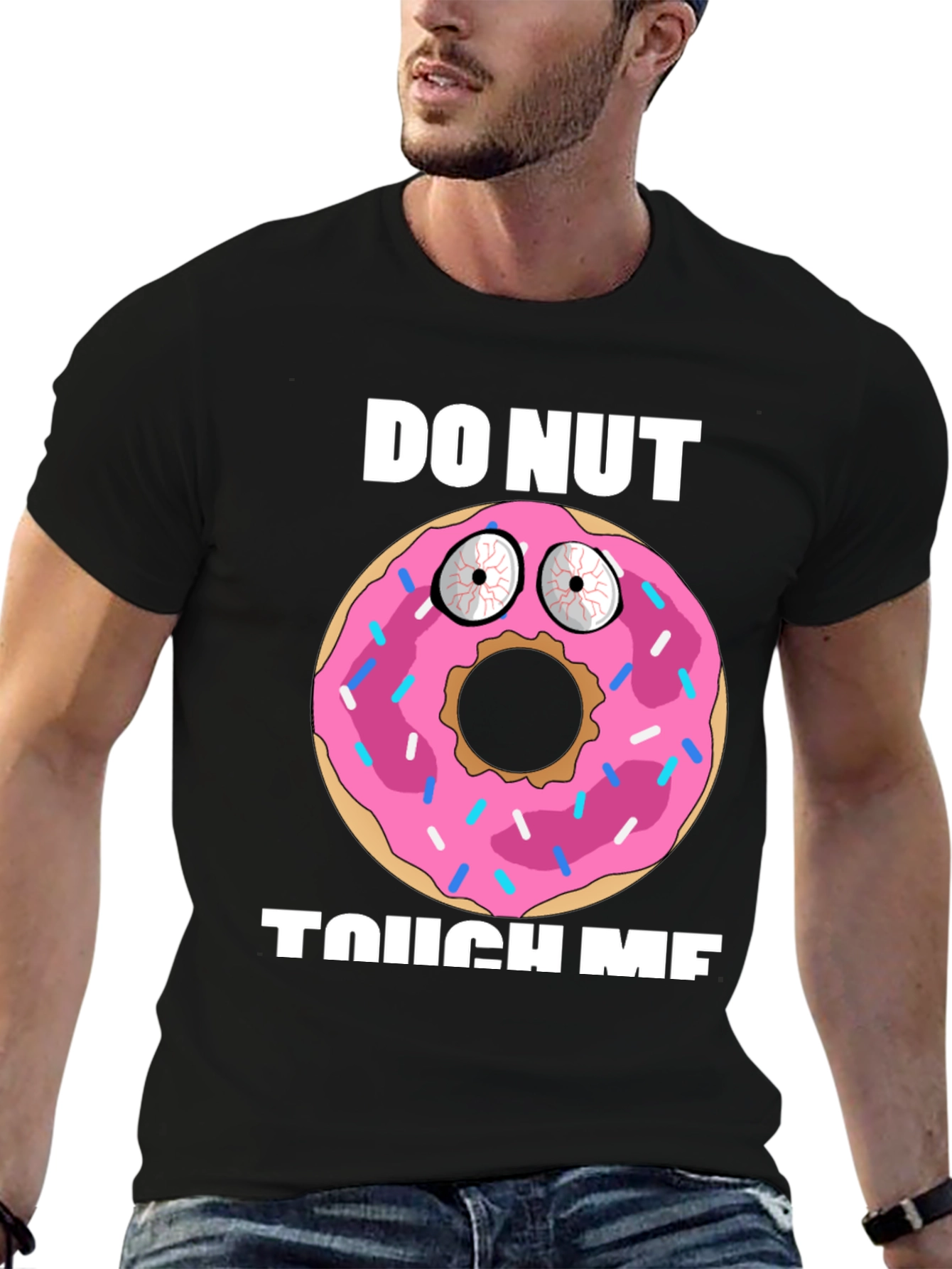 Funny Donut Graphic T-Shirt - Do Nut Touch Me!