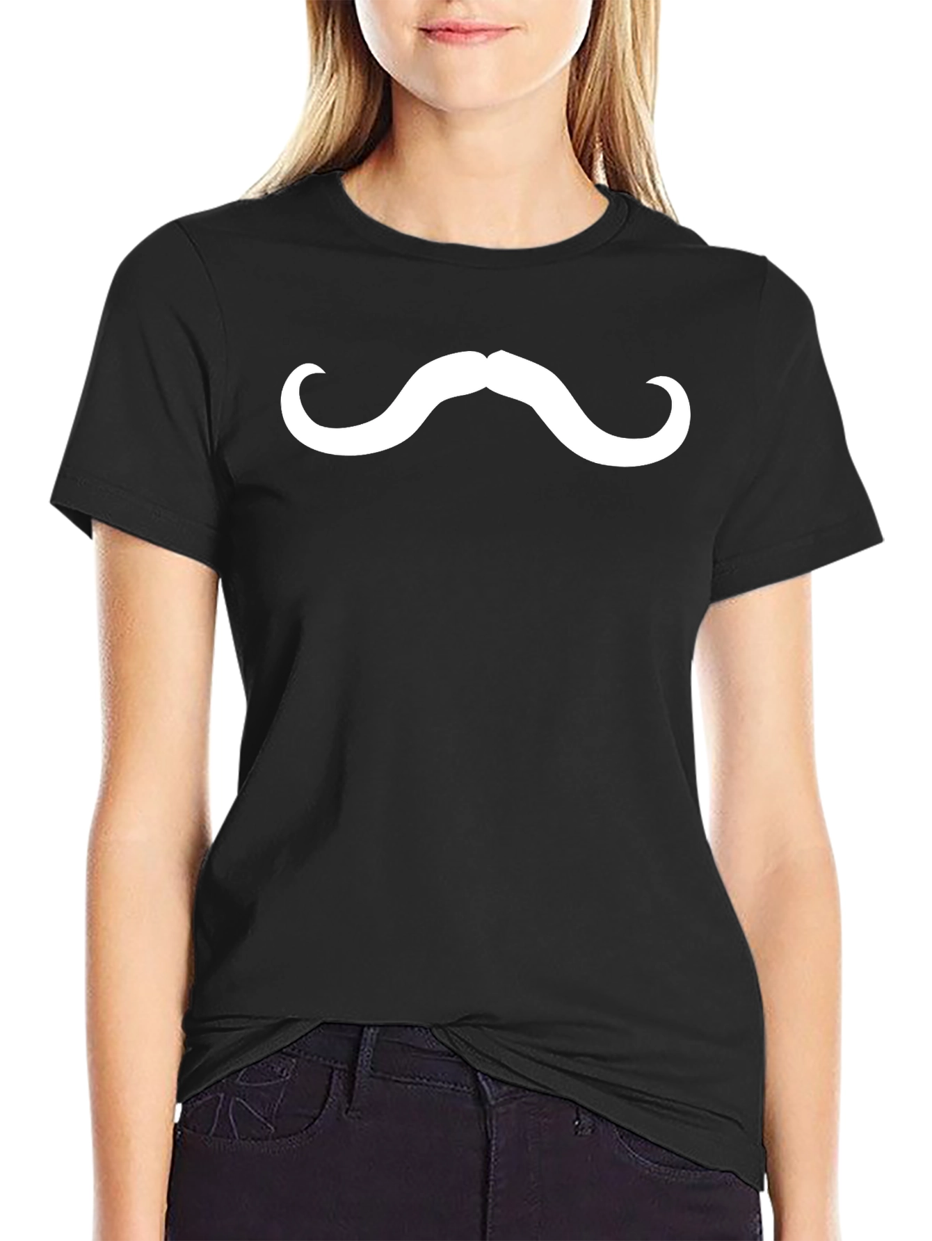 Mustache Graphic Tee - Fun Novelty T-Shirt