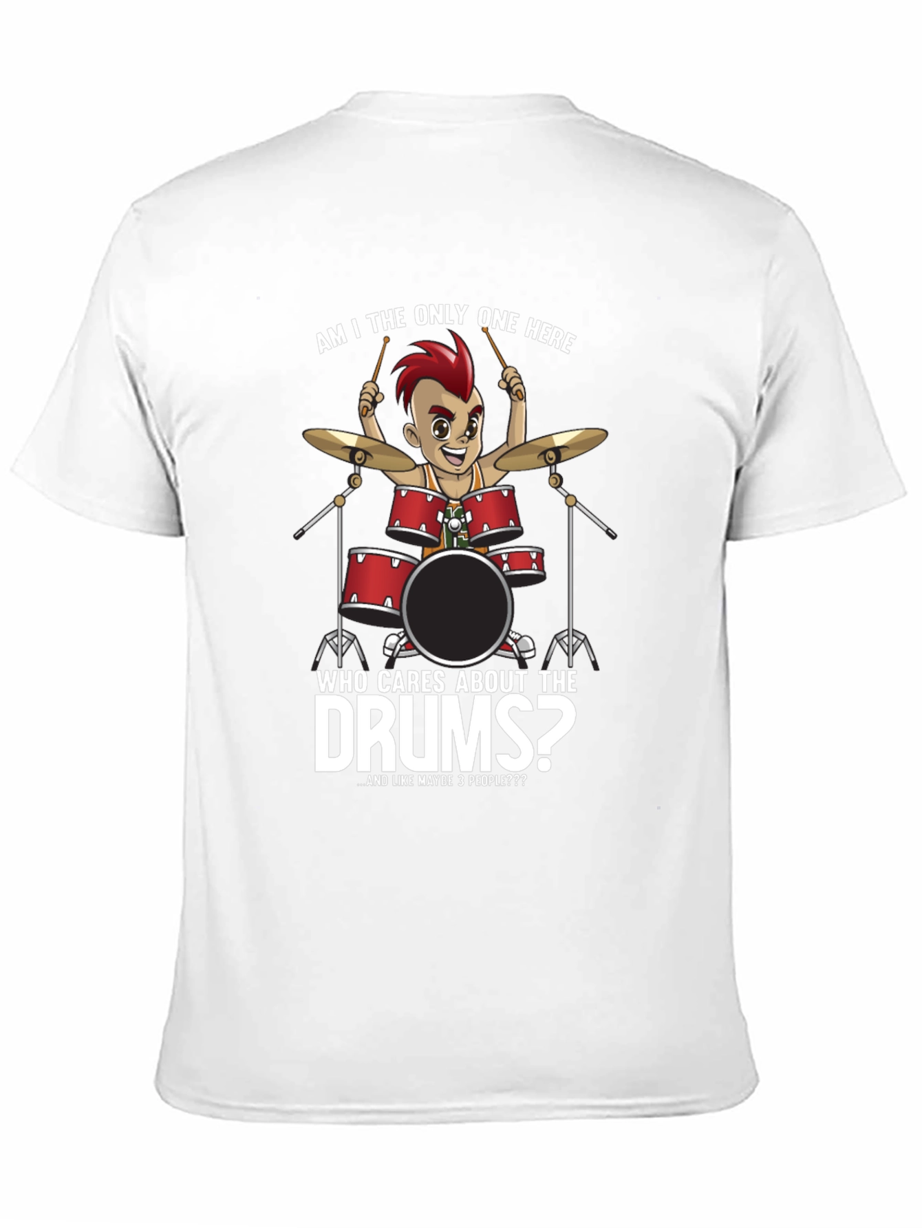 Drummer Cartoon Graphic T-Shirt