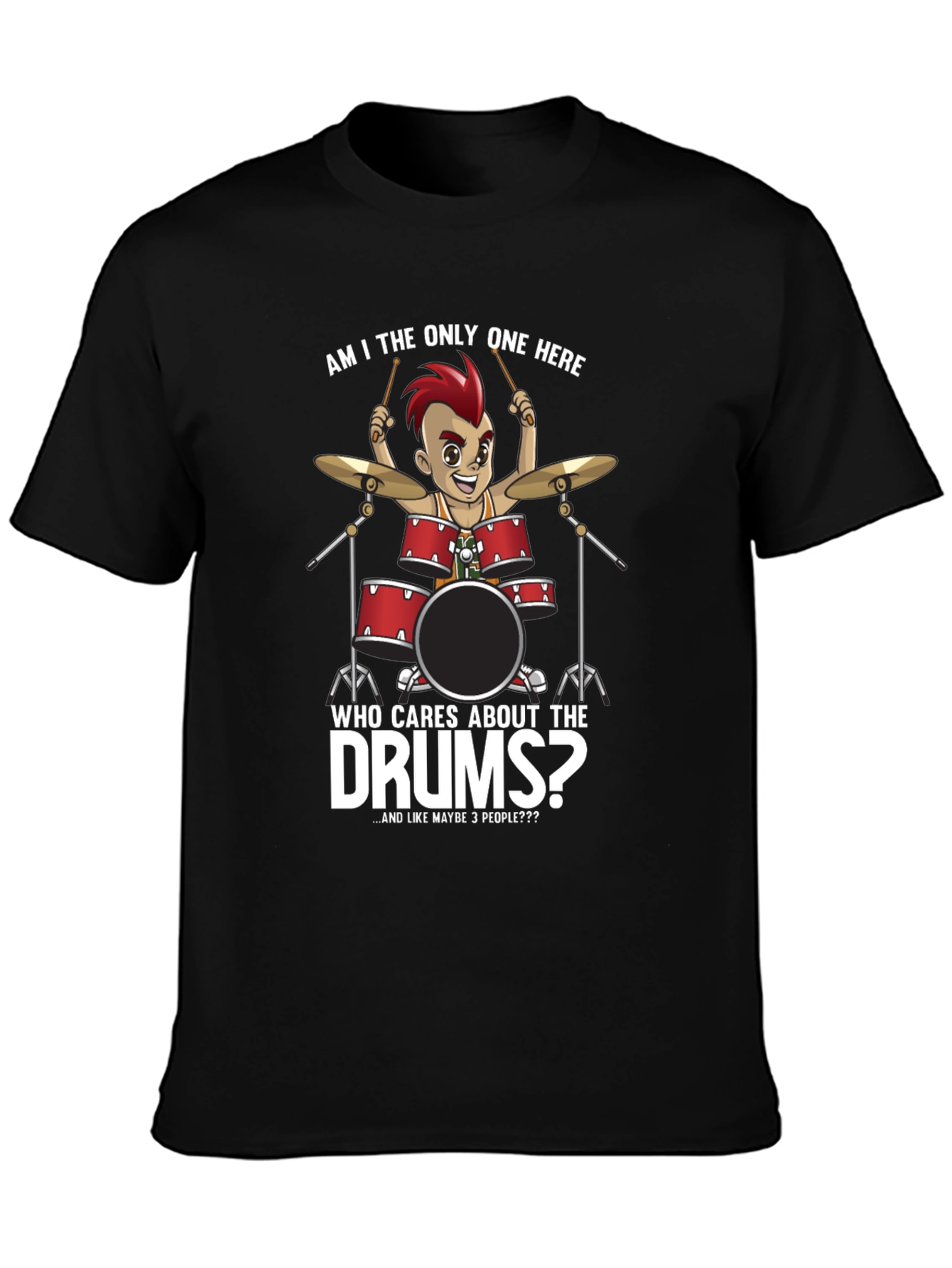 Drummer Cartoon Graphic T-Shirt
