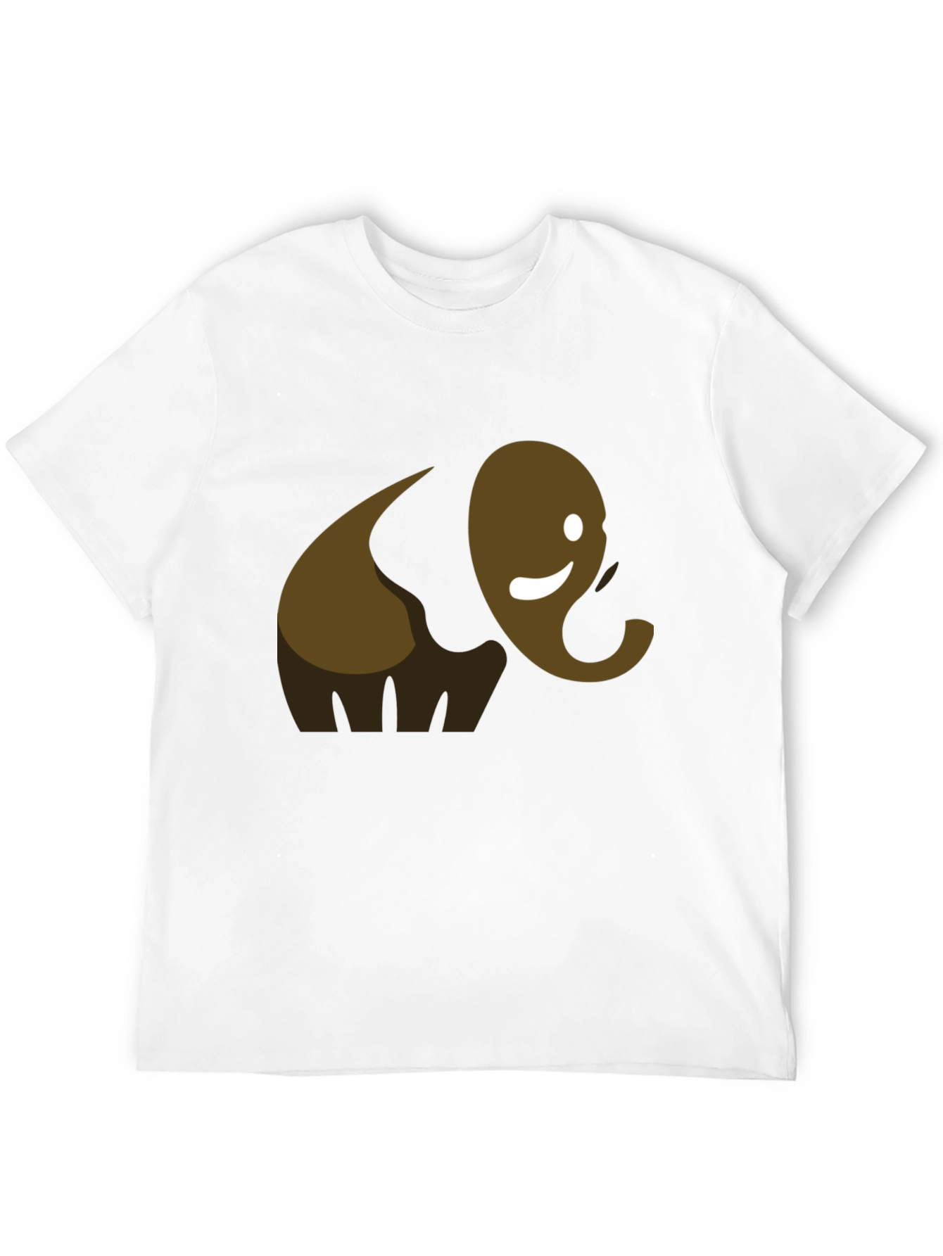 Cute Elephant Graphic Tee - Black Cotton T-Shirt