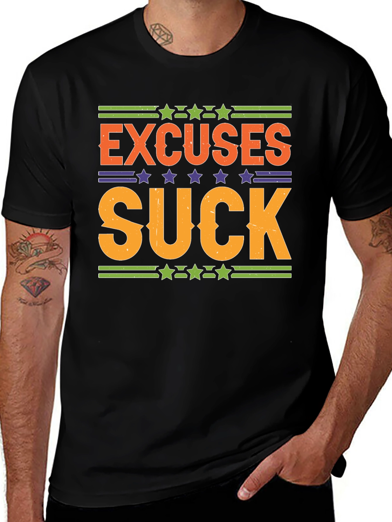 Excuses Suck Graphic Tee - Motivational Shirt
