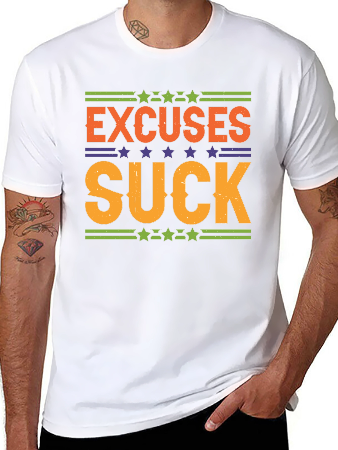 Excuses Suck Graphic Tee - Motivational Shirt