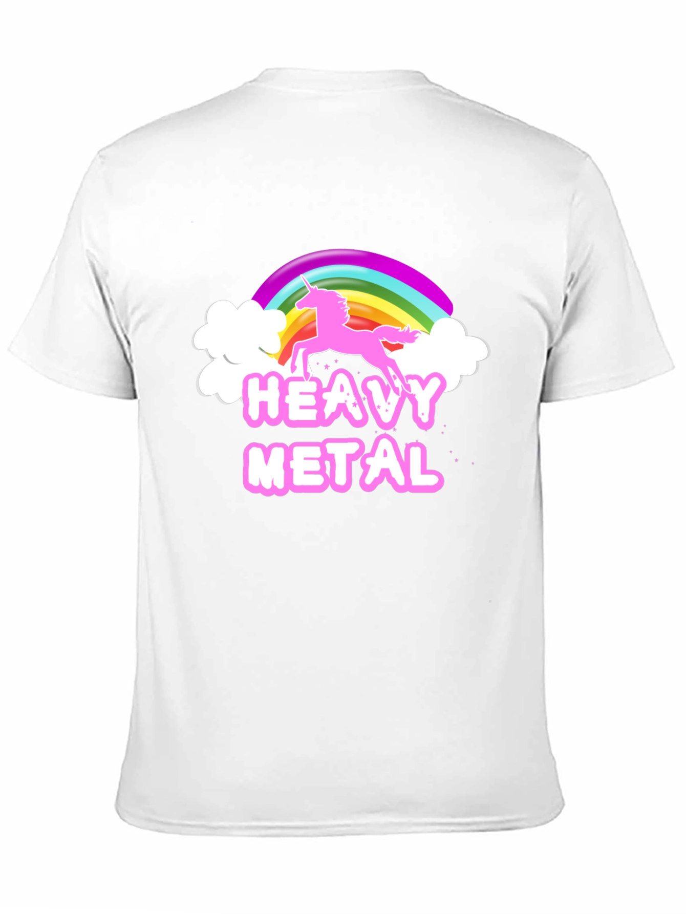 Heavy Metal Unicorn Rainbow Graphic T-Shirt