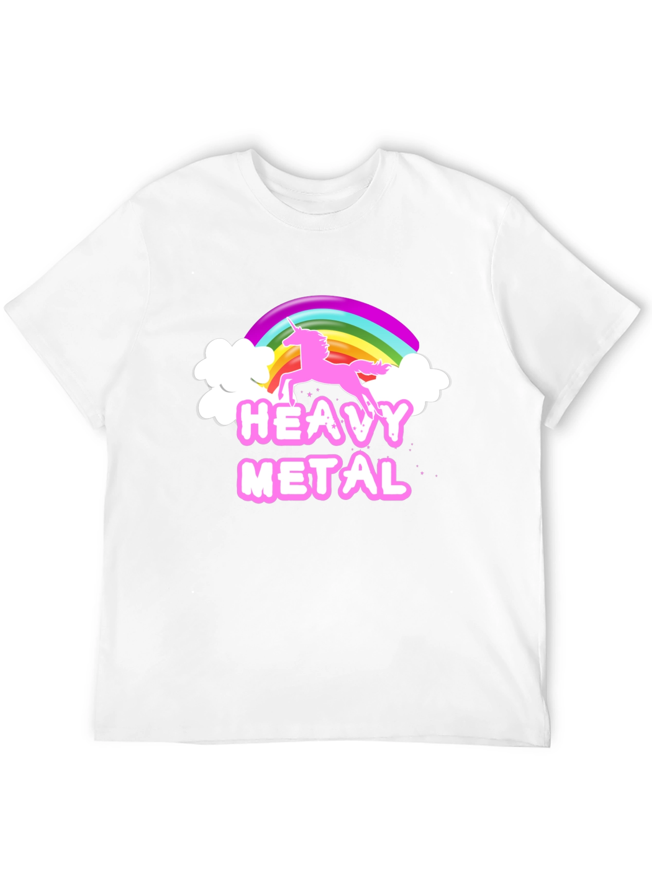 Heavy Metal Unicorn Rainbow Graphic T-Shirt