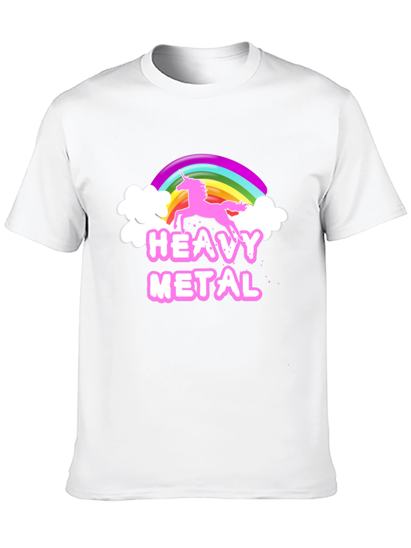 Heavy Metal Unicorn Rainbow Graphic T-Shirt