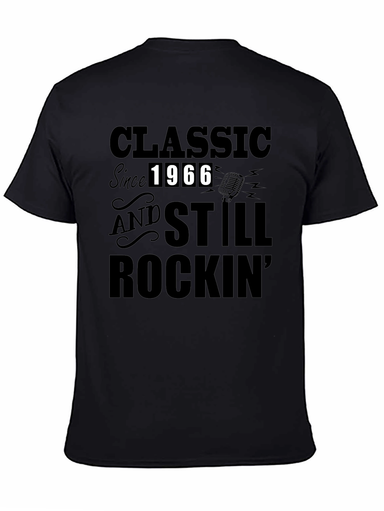 Classic Since 1966 Mens Black Graphic Tee