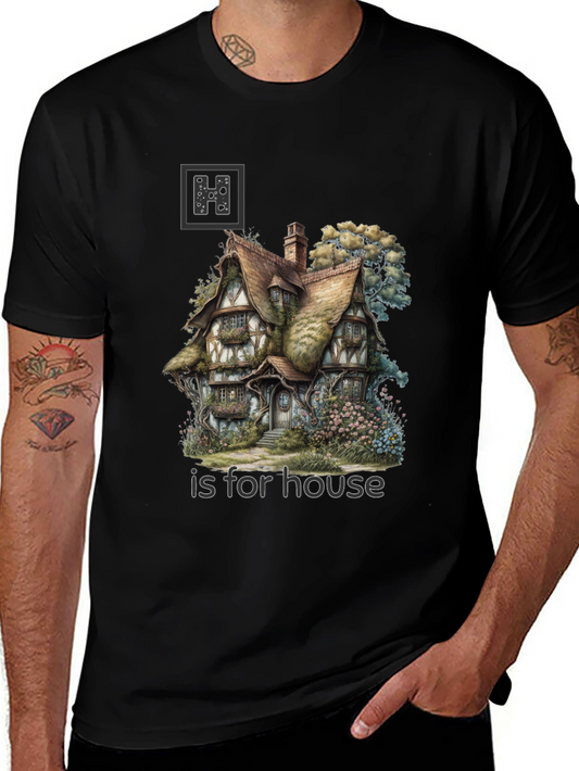House T-Shirt: H is for House Cottagecore Tee