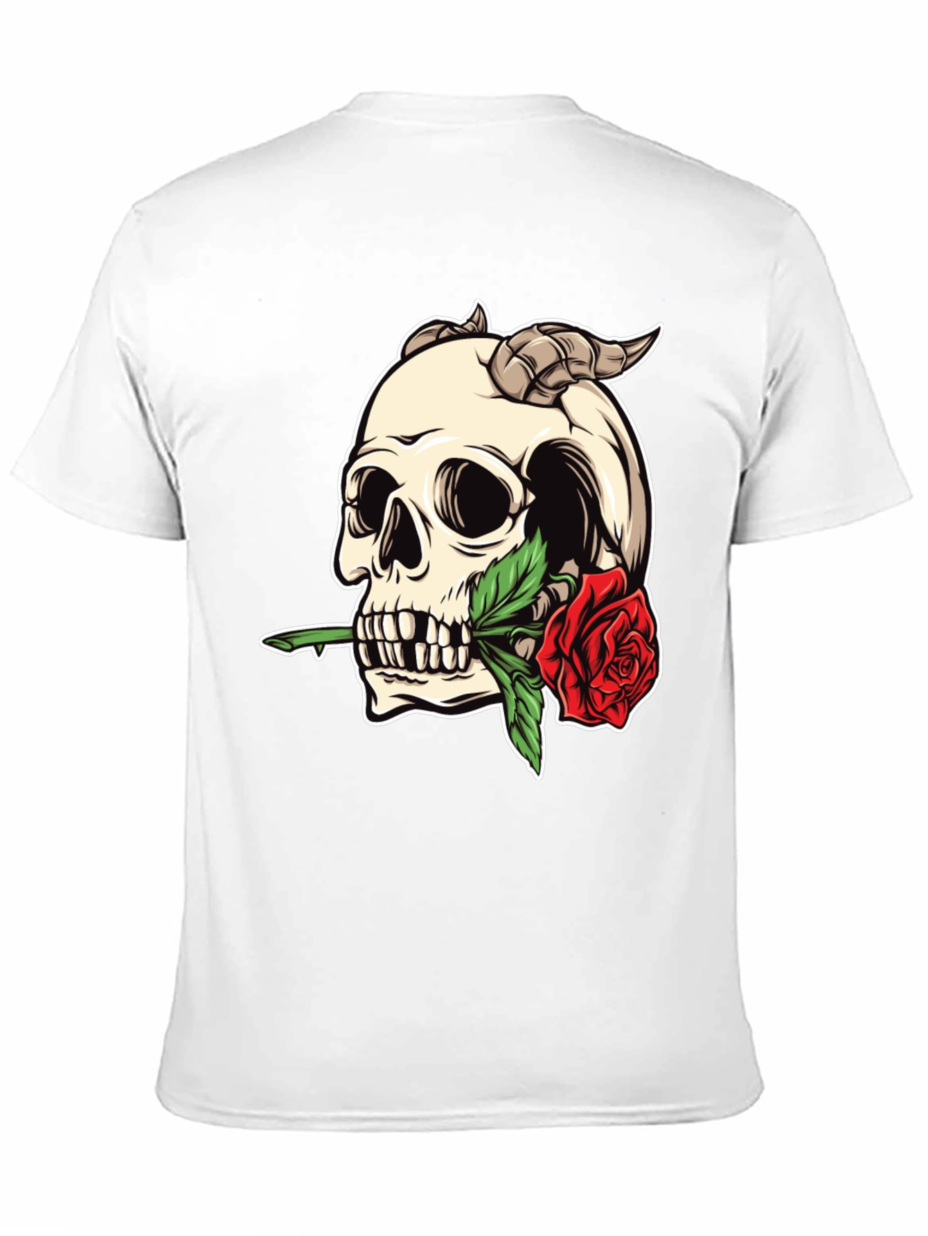 Skull Rose T-Shirt - Edgy Graphic Tee