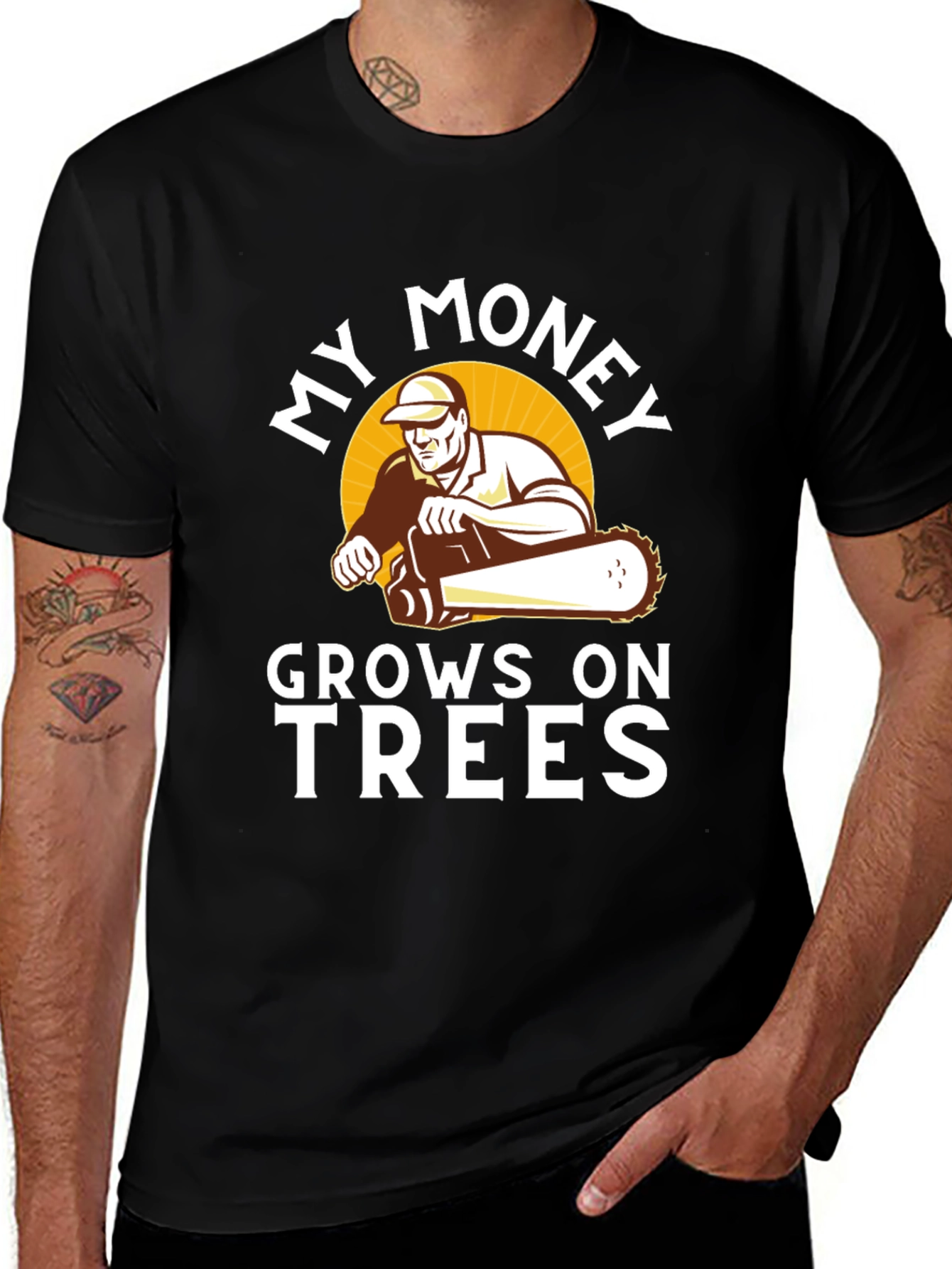 My Money Grows on Trees T-Shirt - Lumberjack Tee