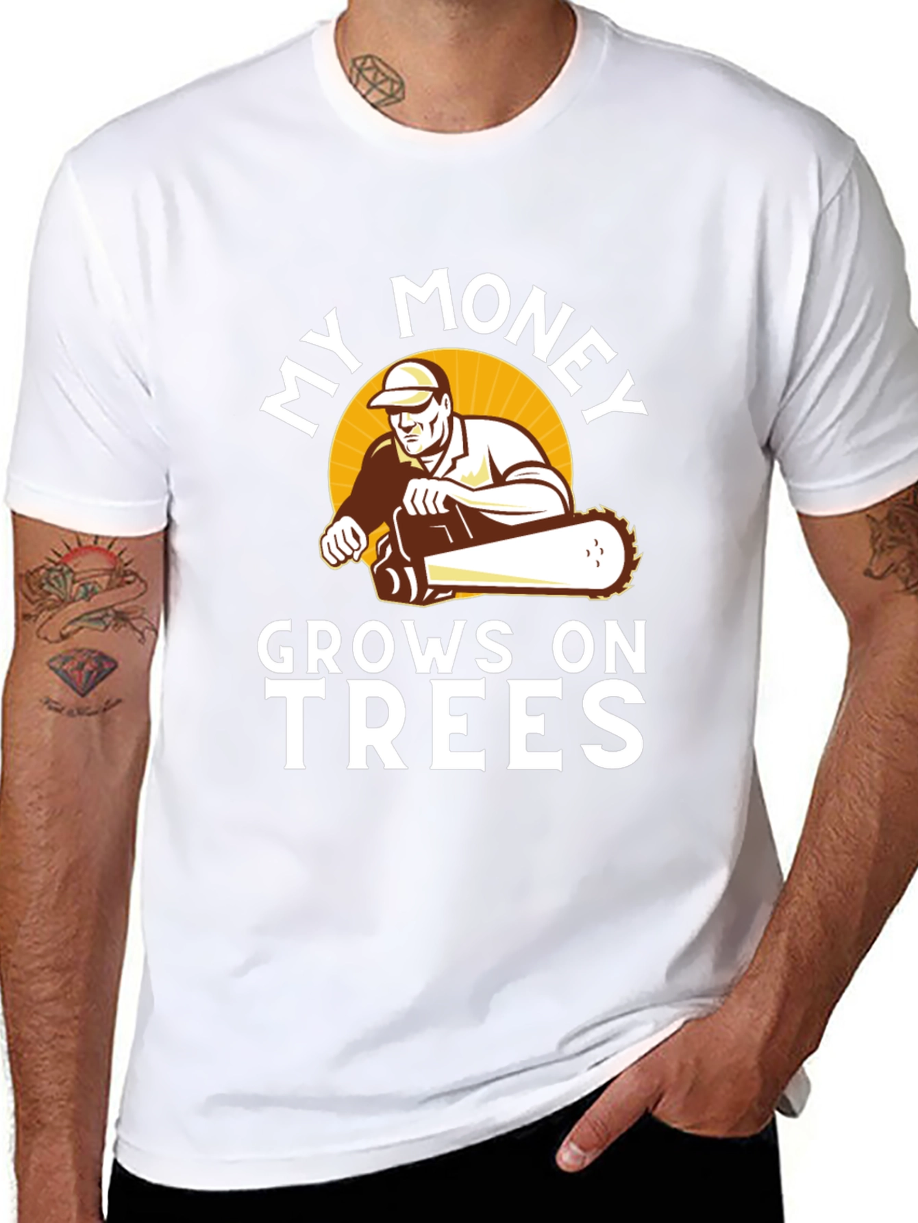 My Money Grows on Trees T-Shirt - Lumberjack Tee