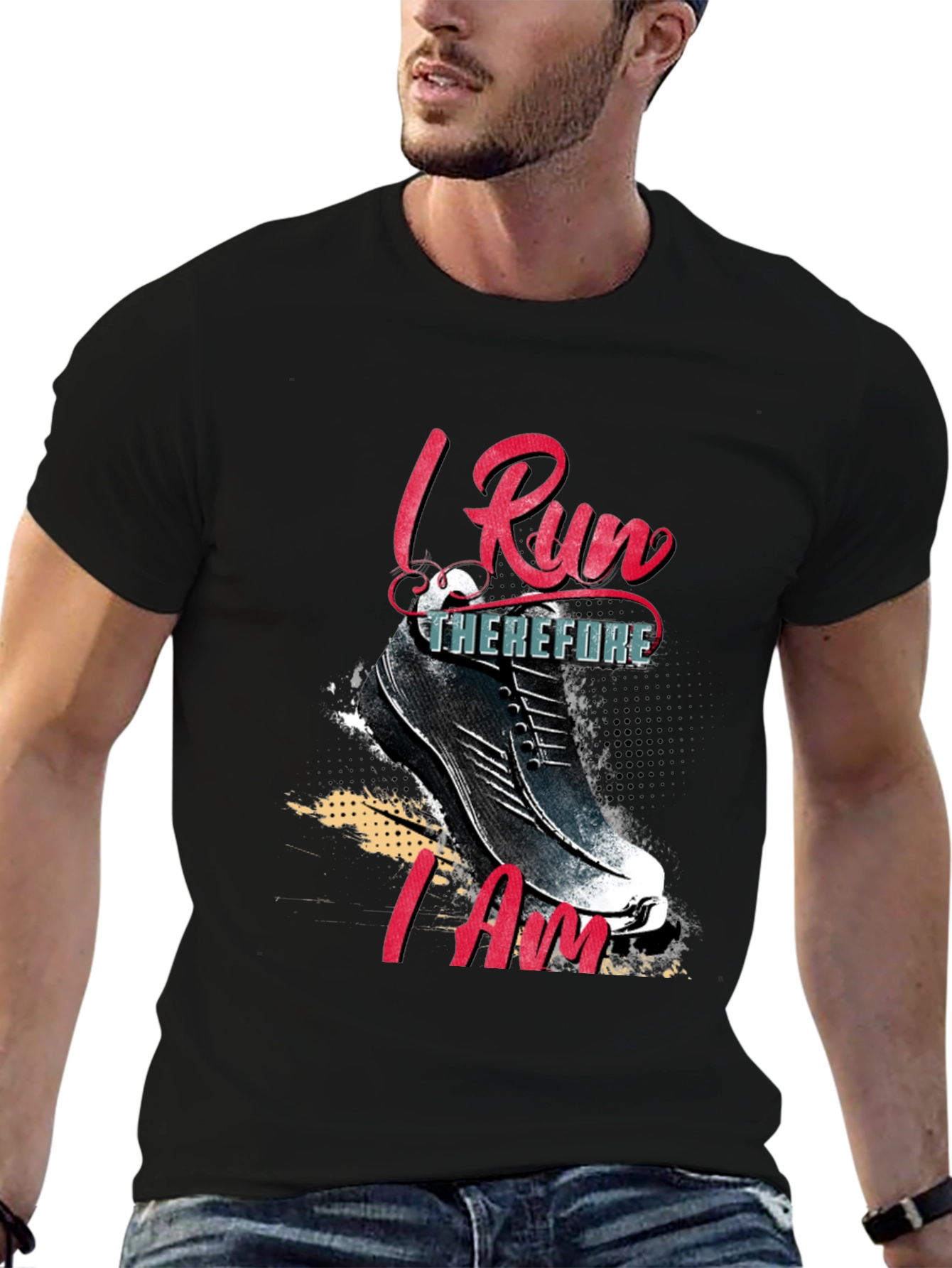I Run Therefore I Am Graphic Tee