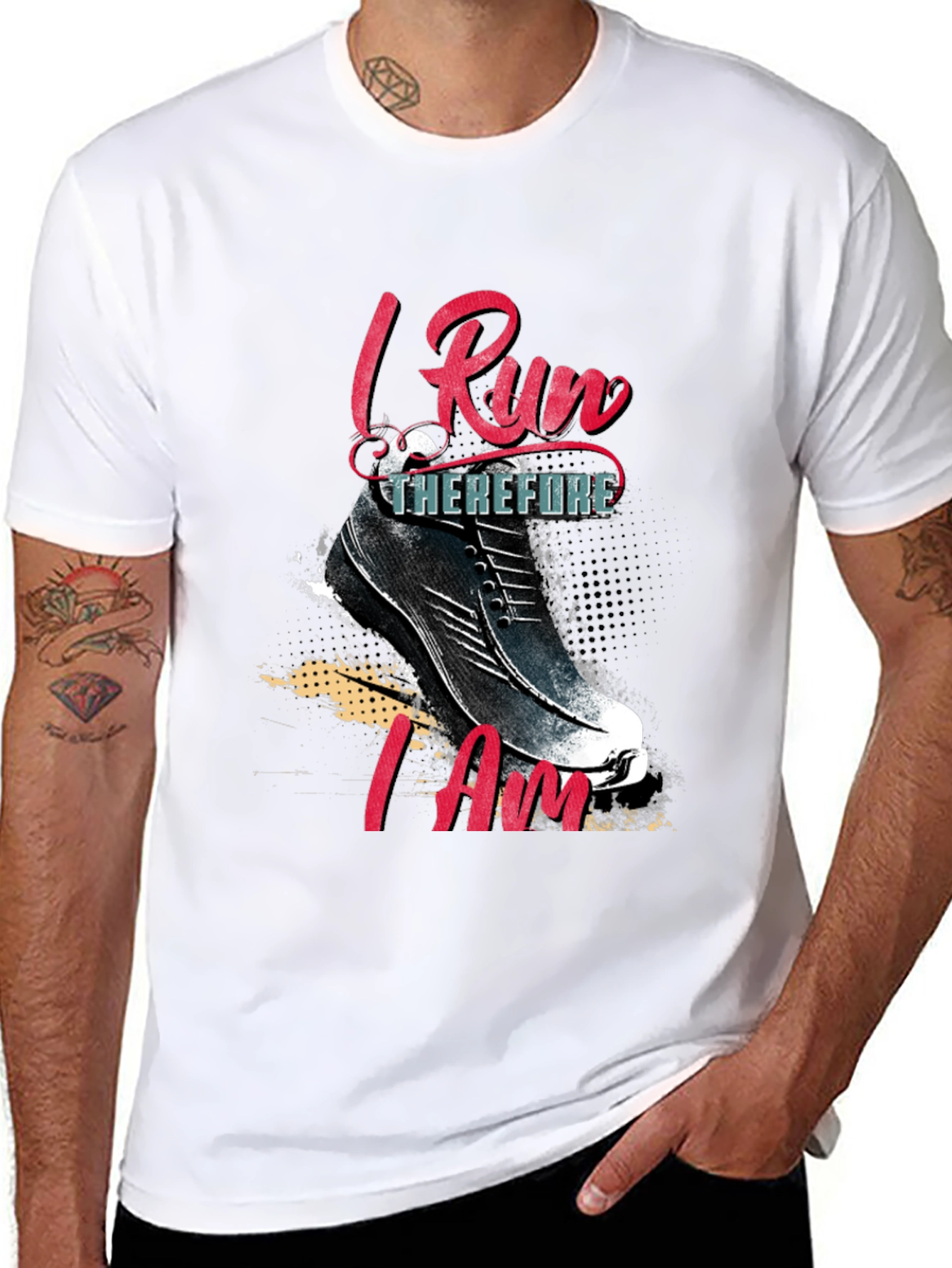 I Run Therefore I Am Graphic Tee