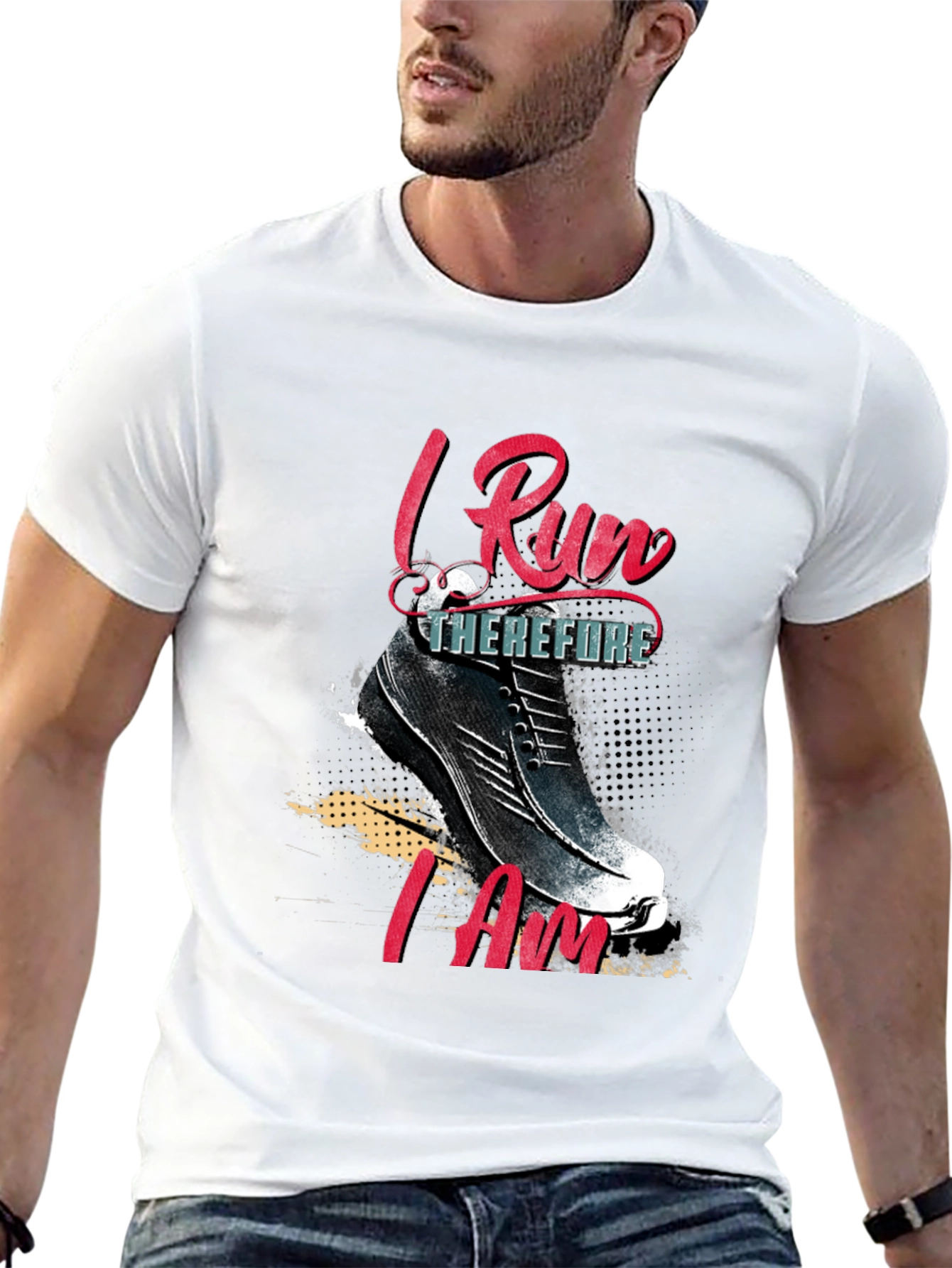 I Run Therefore I Am Graphic Tee