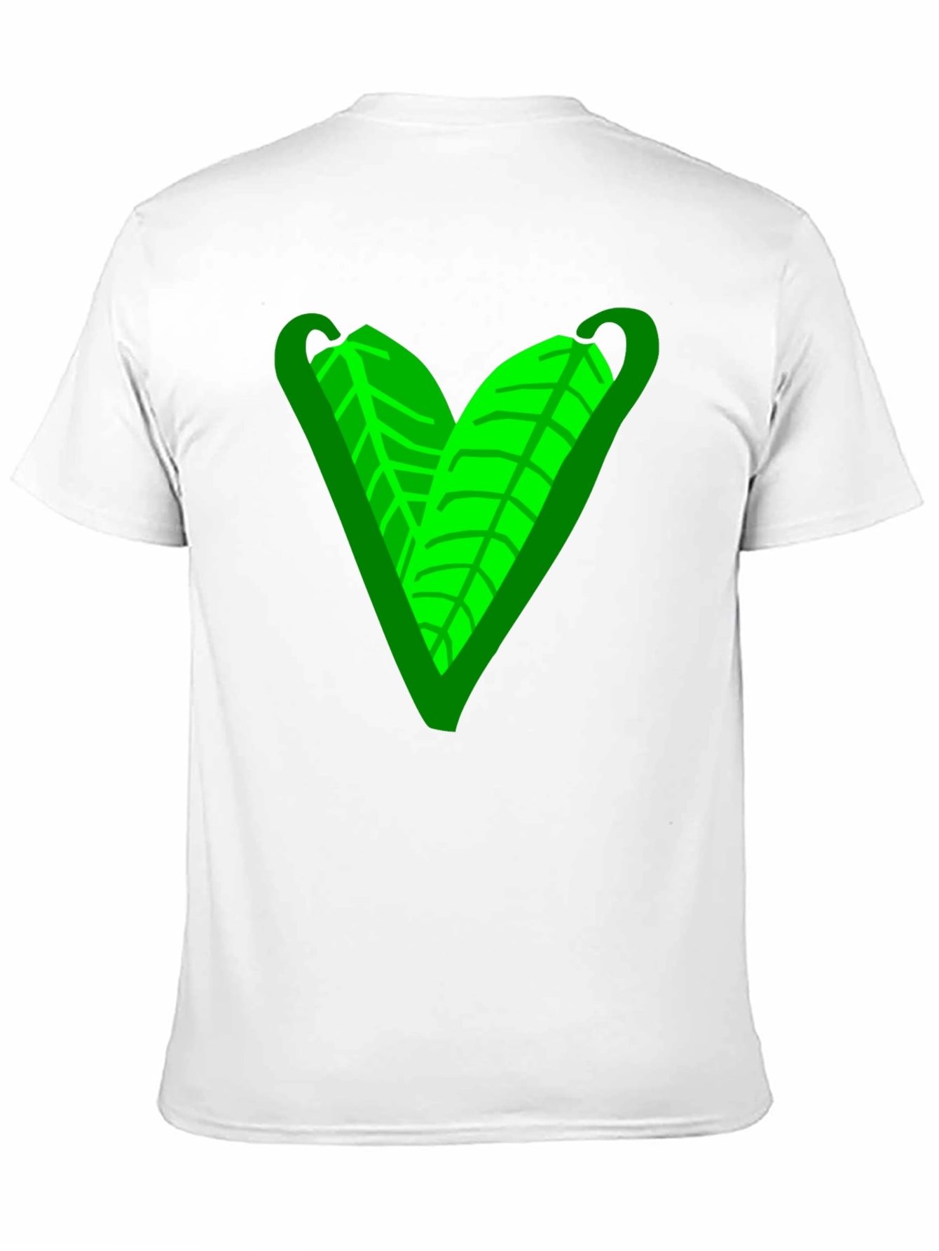 Green Leaf Heart Graphic Tee - Casual Comfort