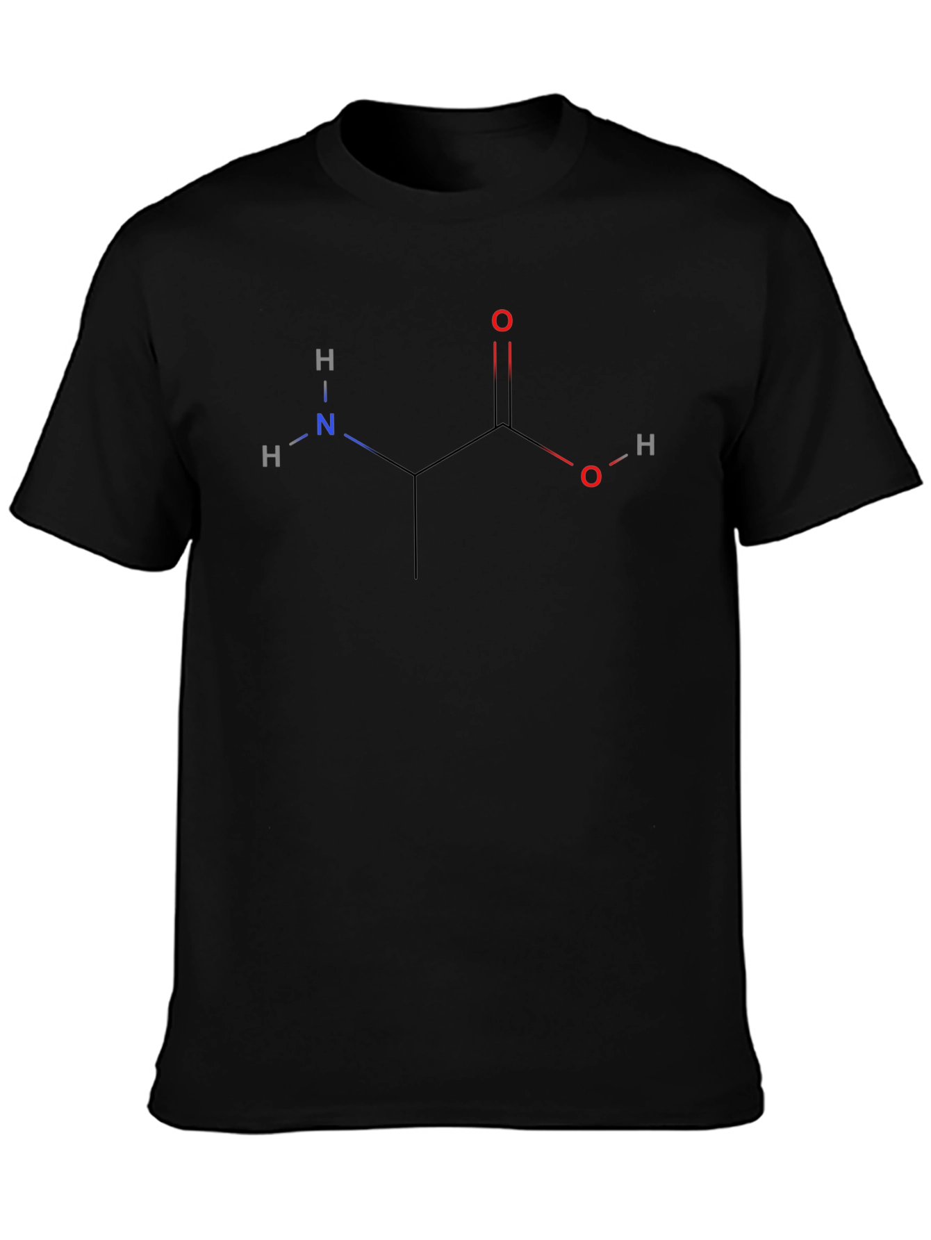 Glycine Molecule Black T-Shirt