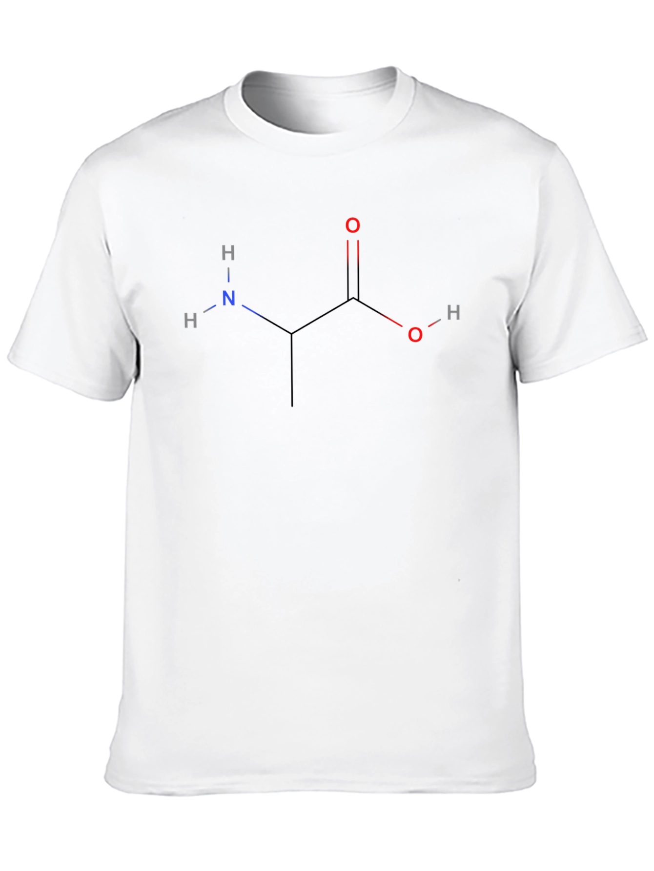 Glycine Molecule Black T-Shirt