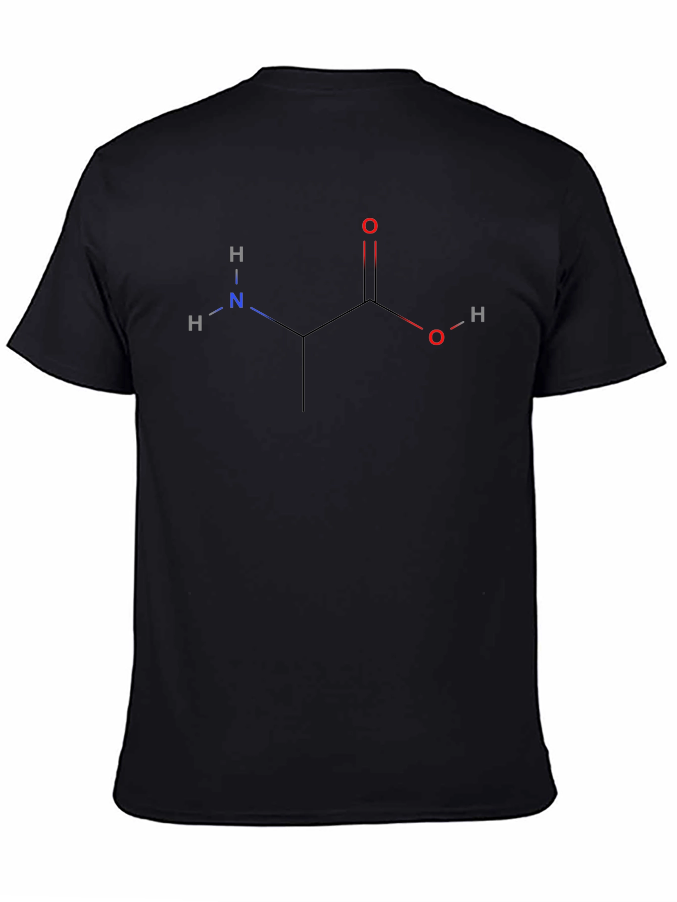 Glycine Molecule Black T-Shirt