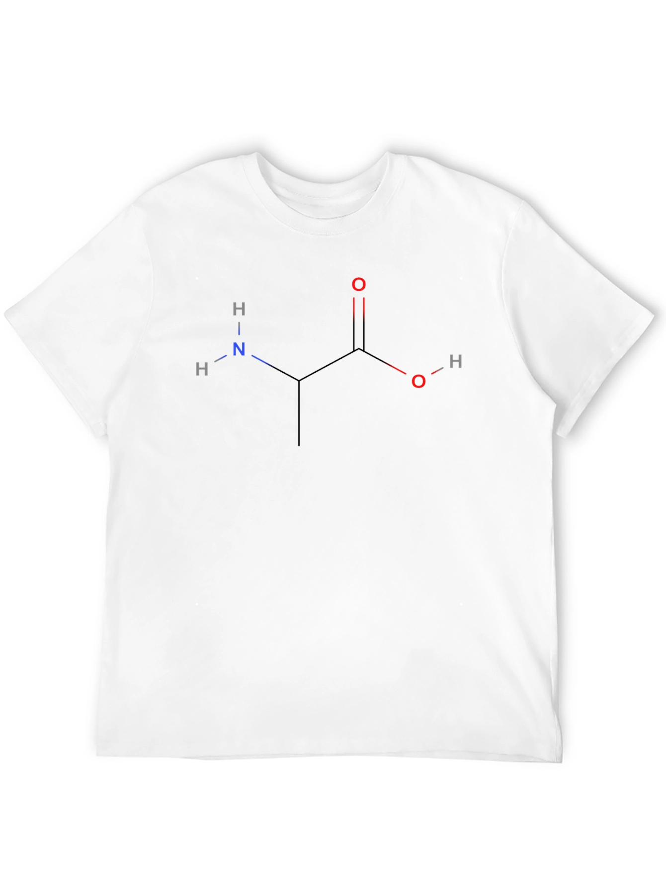 Glycine Molecule Black T-Shirt