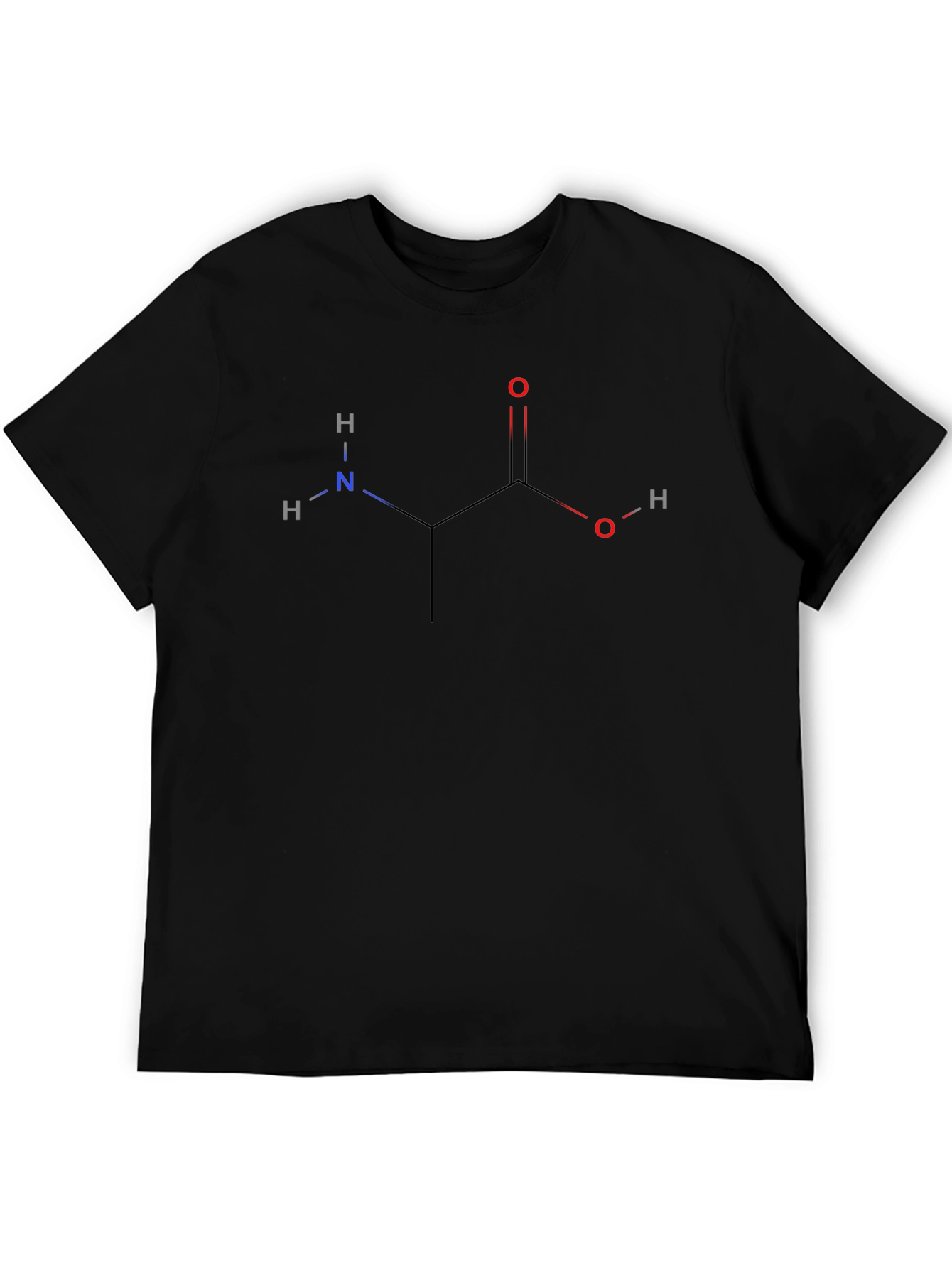 Glycine Molecule Black T-Shirt