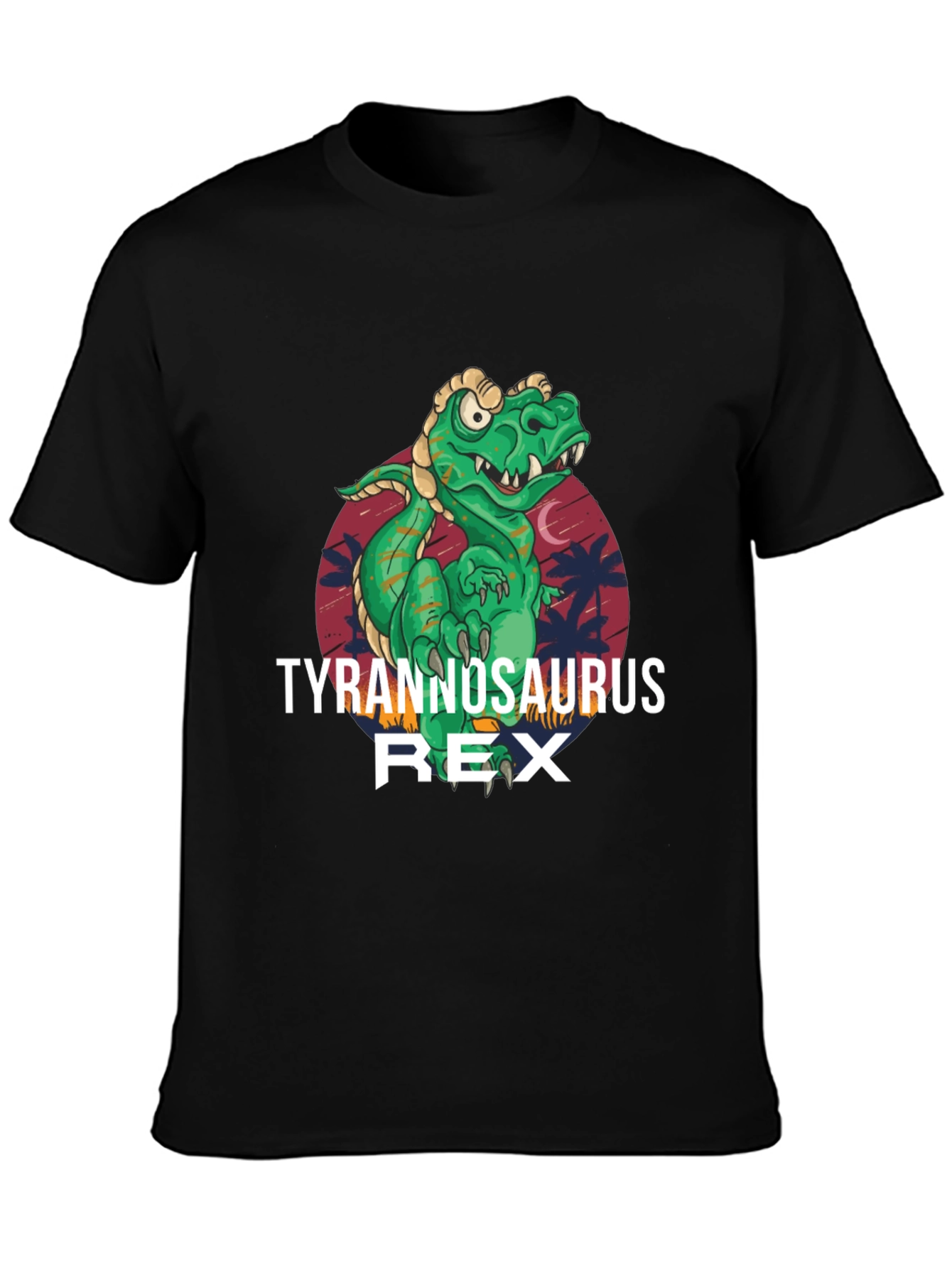 Tyrannosaurus Rex Graphic Print Black T-Shirt