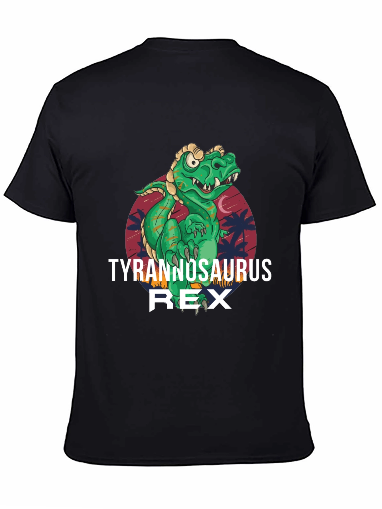 Tyrannosaurus Rex Graphic Print Black T-Shirt
