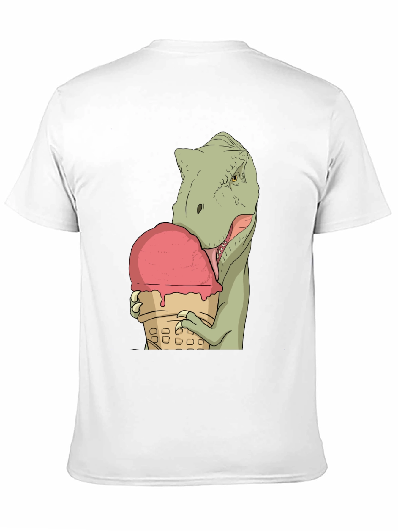 Dino Ice Cream T-Shirt - Black Cotton Unique Design