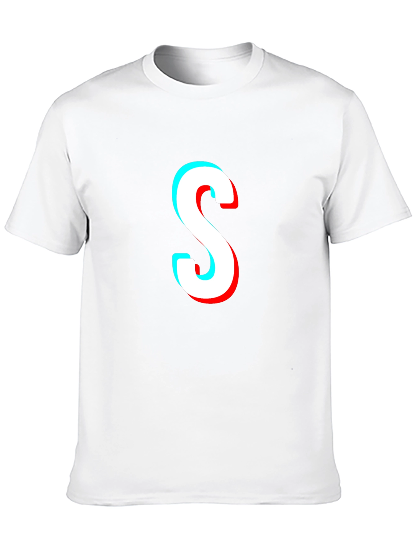 Trendy Black T-Shirt with 3D S Graphic