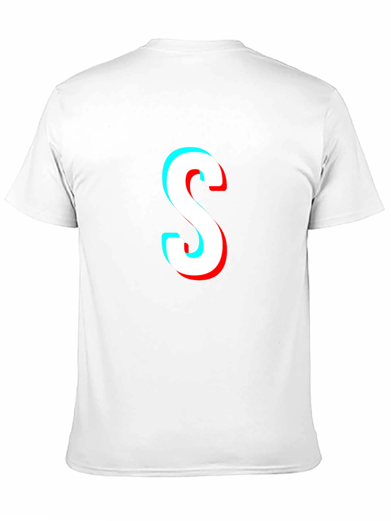 Trendy Black T-Shirt with 3D S Graphic