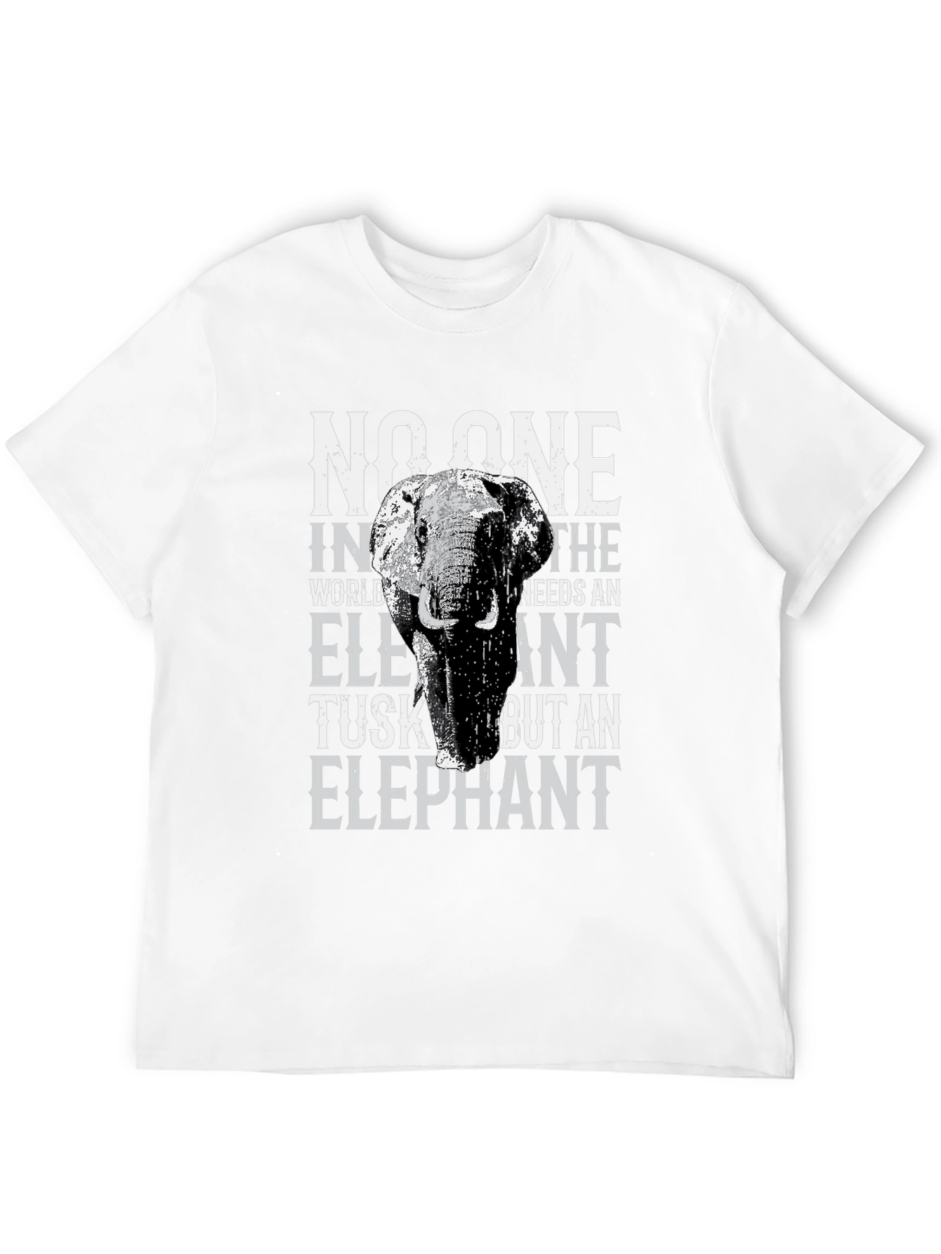 Elephant Tusk Graphic Print Tee - Black