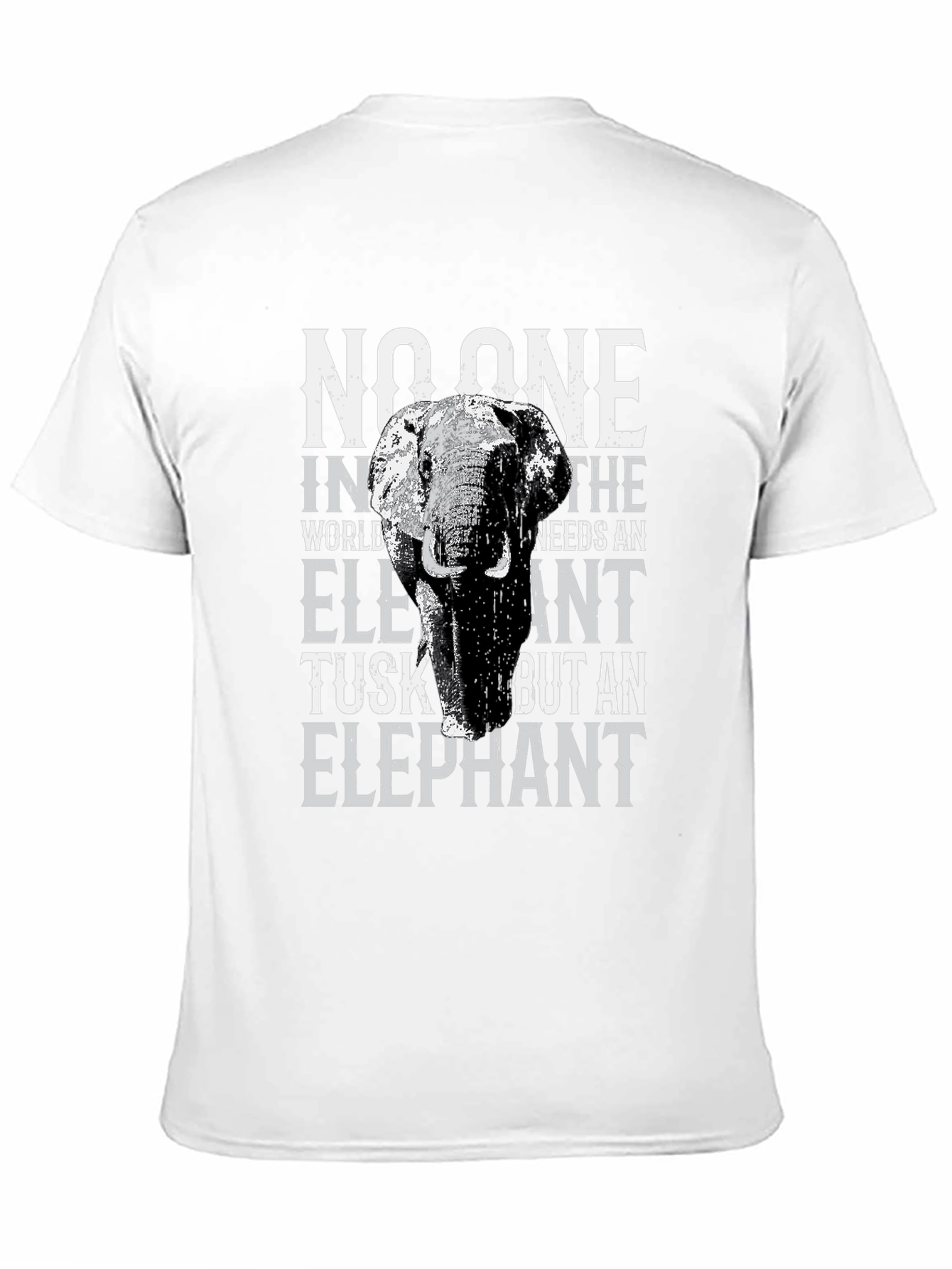 Elephant Tusk Graphic Print Tee - Black