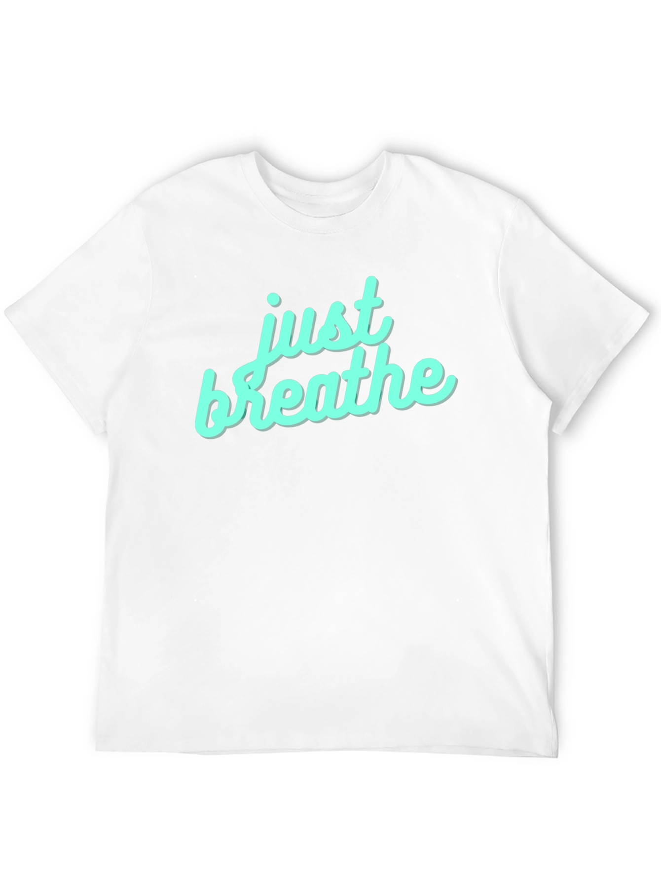 Just Breathe Graphic Tee - Black Cotton Casual Shirt