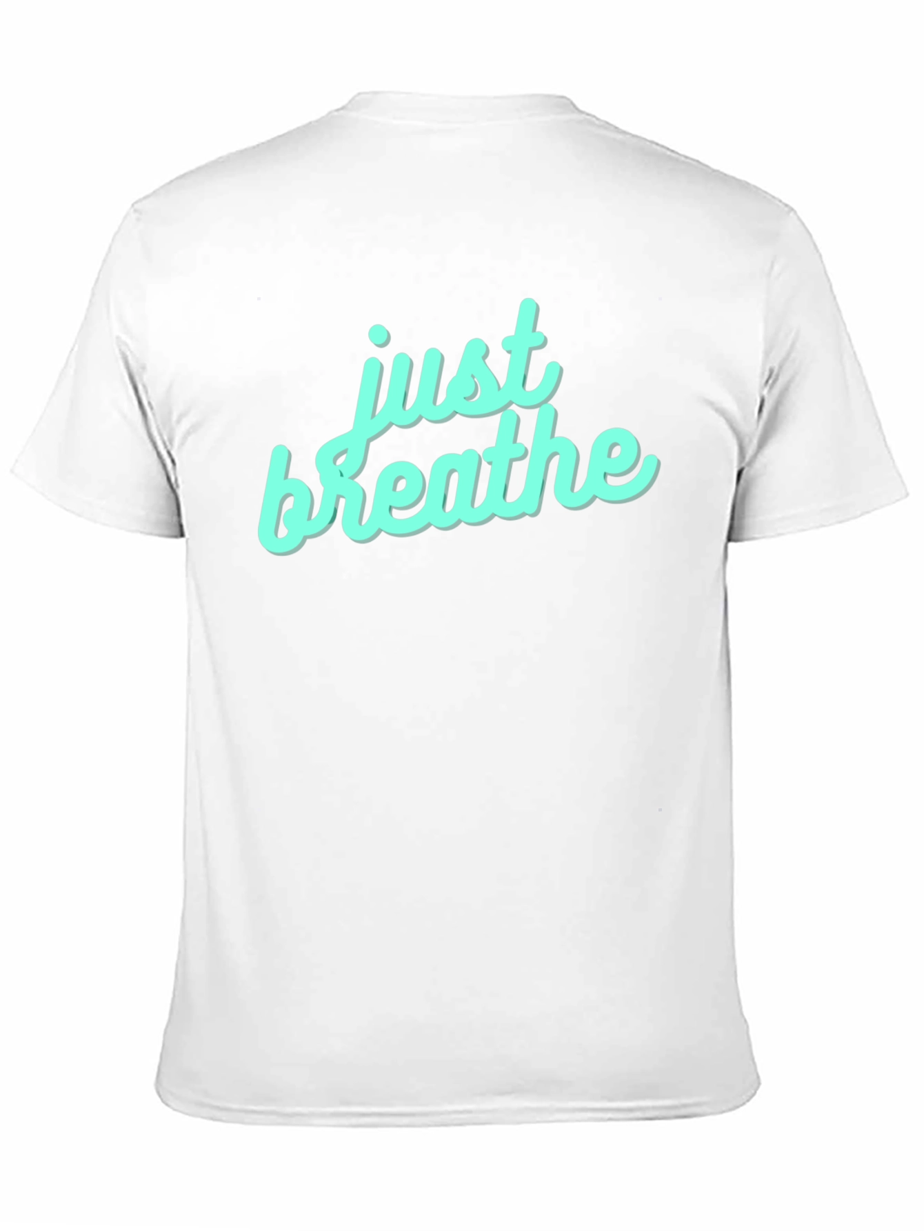Just Breathe Graphic Tee - Black Cotton Casual Shirt