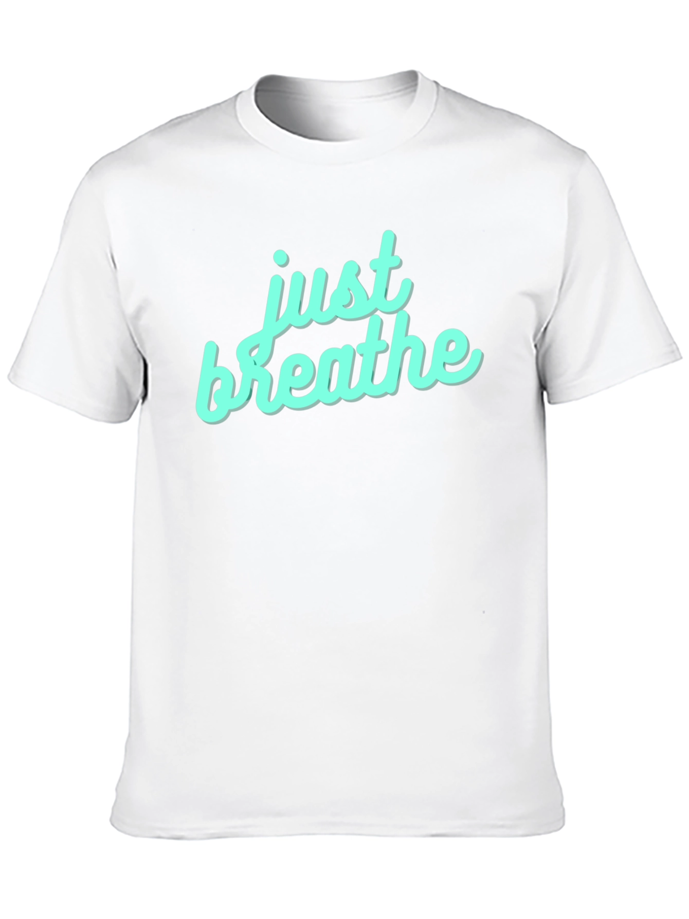 Just Breathe Graphic Tee - Black Cotton Casual Shirt