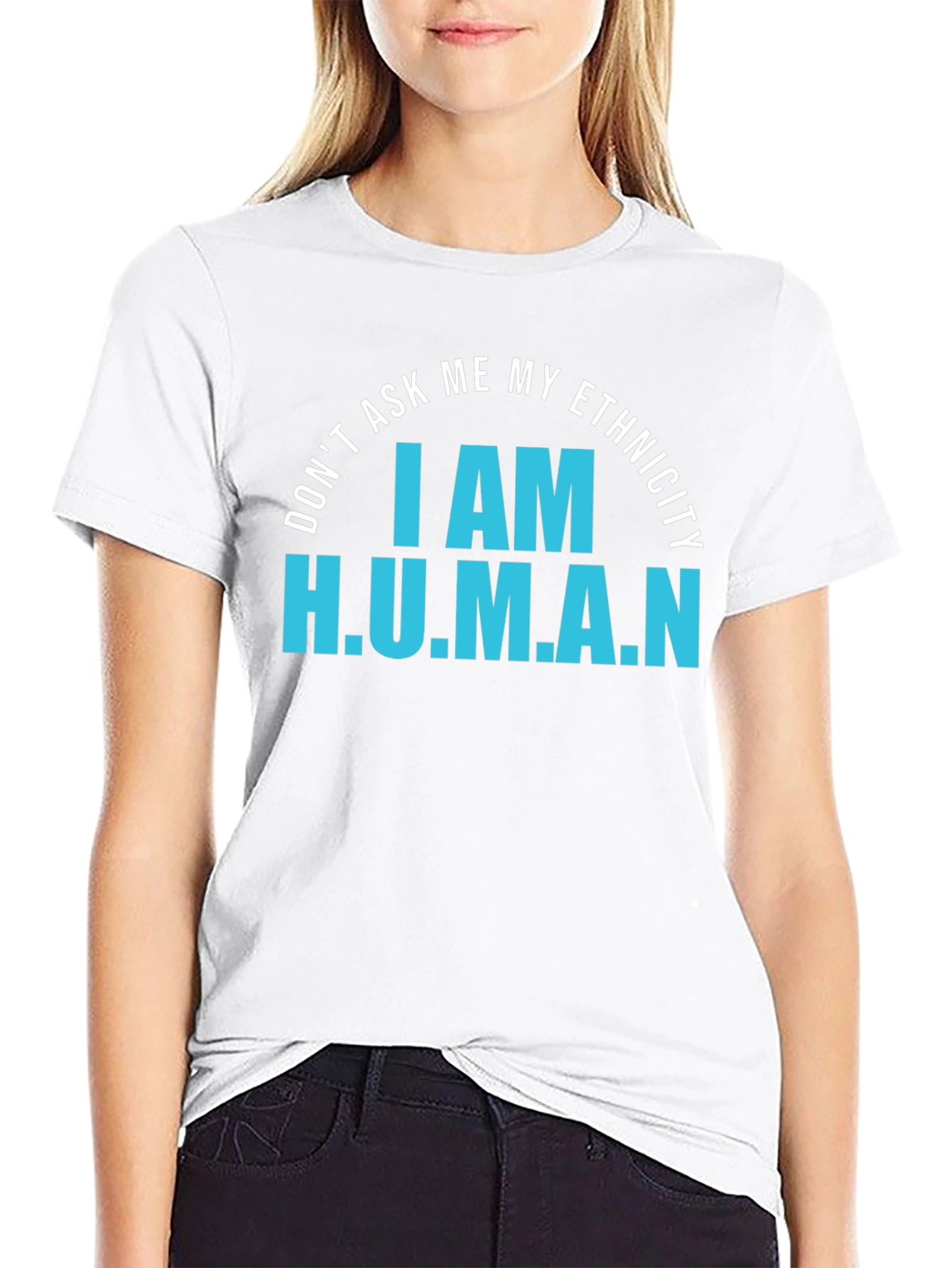 I AM H.U.M.A.N. Graphic Tee - Black