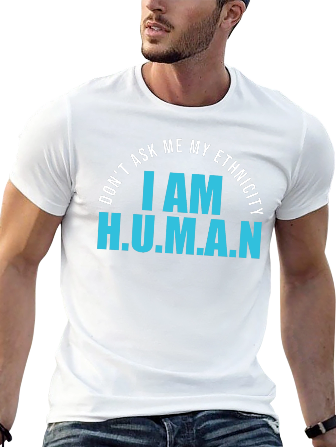 I AM H.U.M.A.N. Graphic Tee - Black