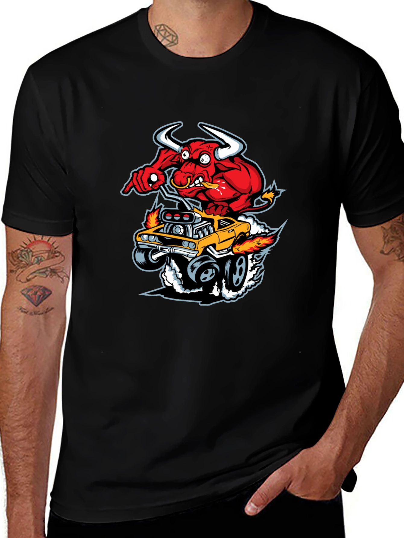 Red Devil Hot Rod T-Shirt - Mens Graphic Tee