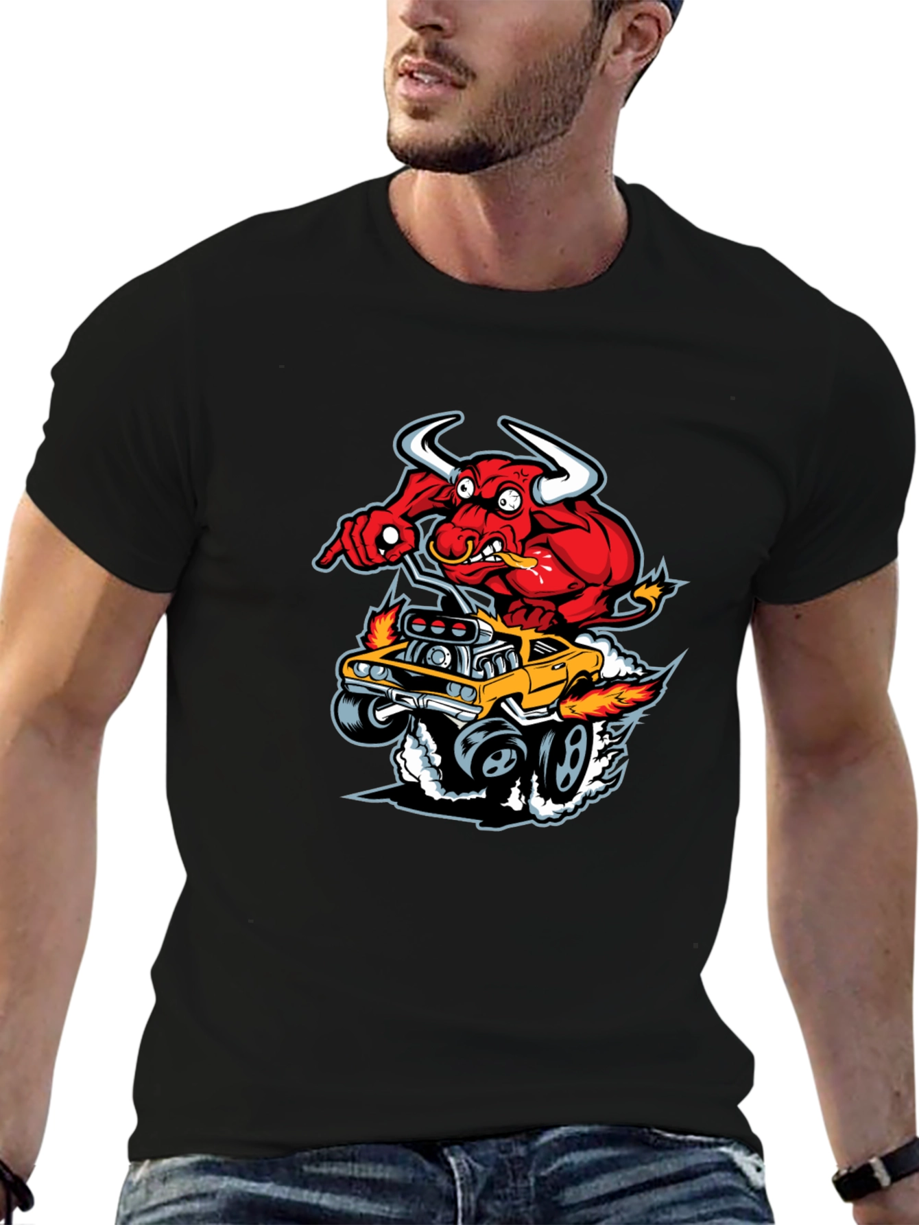 Red Devil Hot Rod T-Shirt - Mens Graphic Tee