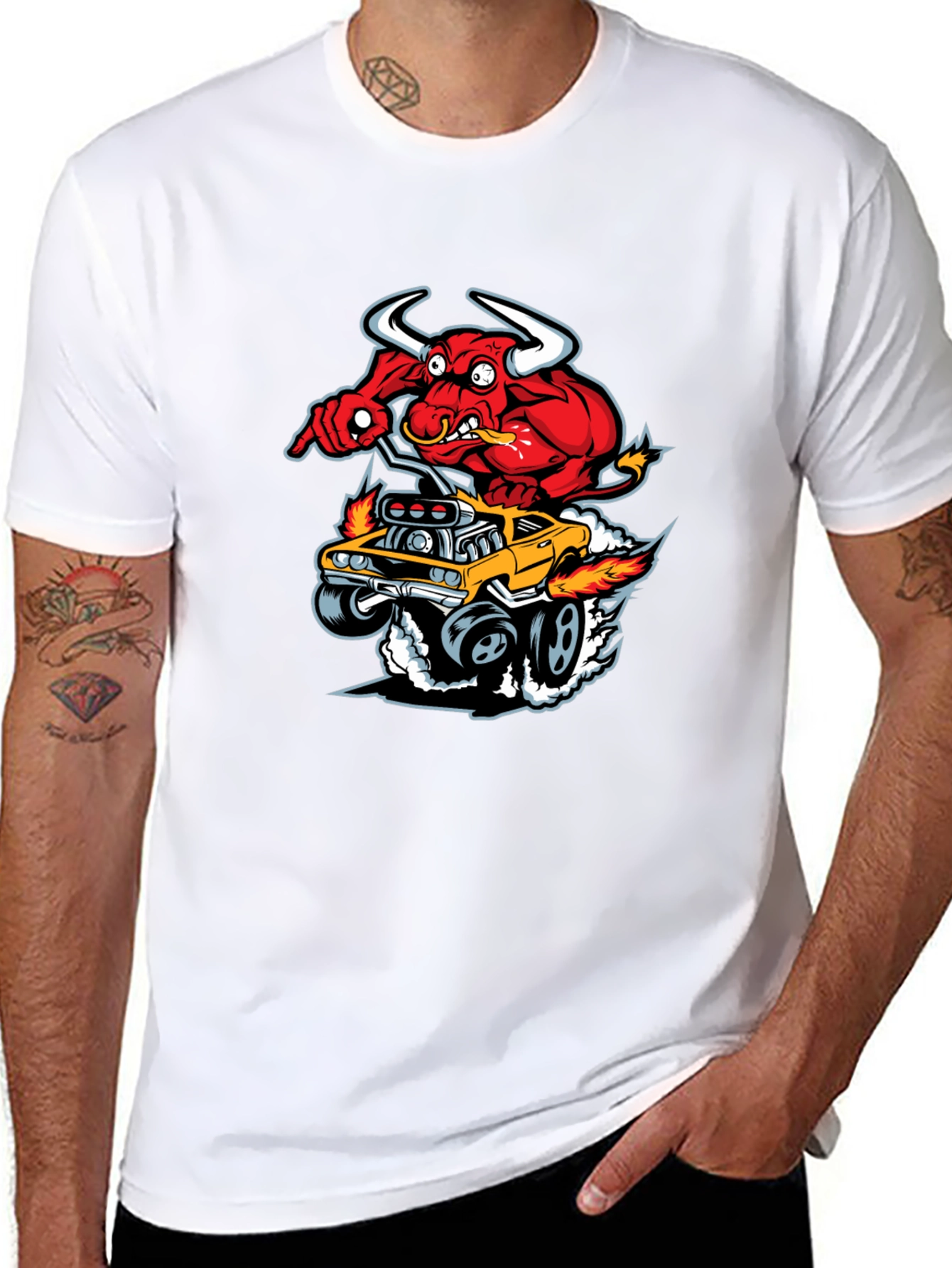 Red Devil Hot Rod T-Shirt - Mens Graphic Tee