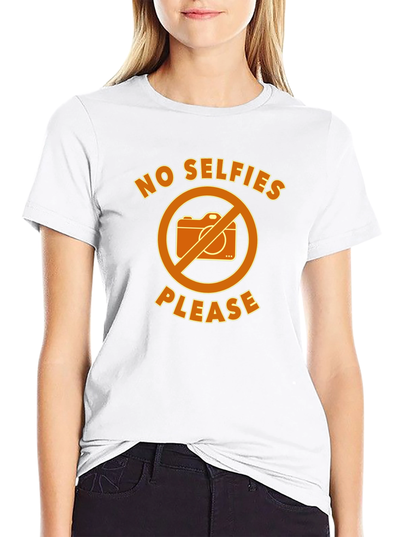 No Selfies Please T-Shirt - Graphic Tee