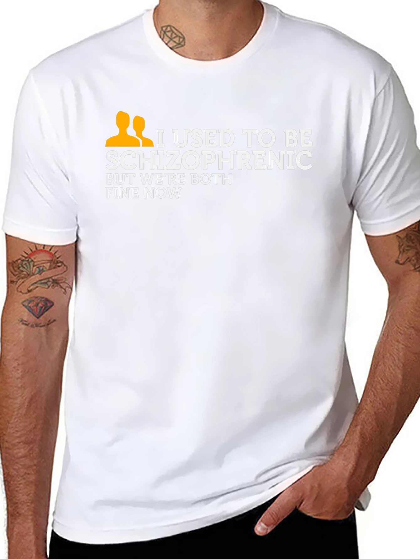 I Used To Be Schizophrenic T-Shirt Funny Joke Tee