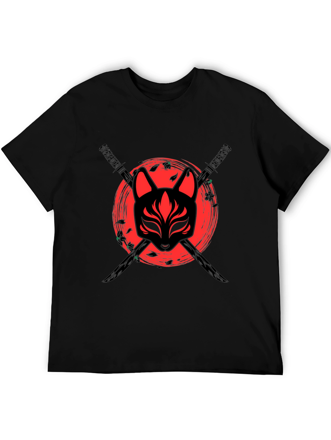Samurai Fox Mask Graphic T-Shirt